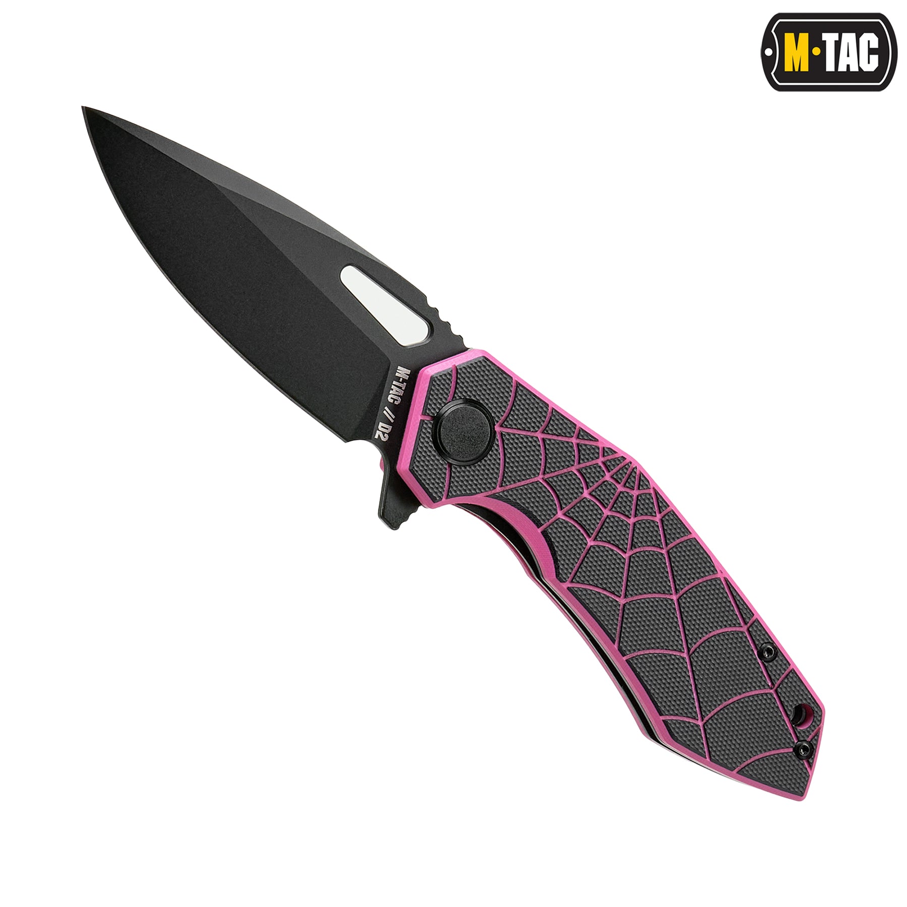 M-Tac ніж складний Type 12 Spider Web Black/Pink