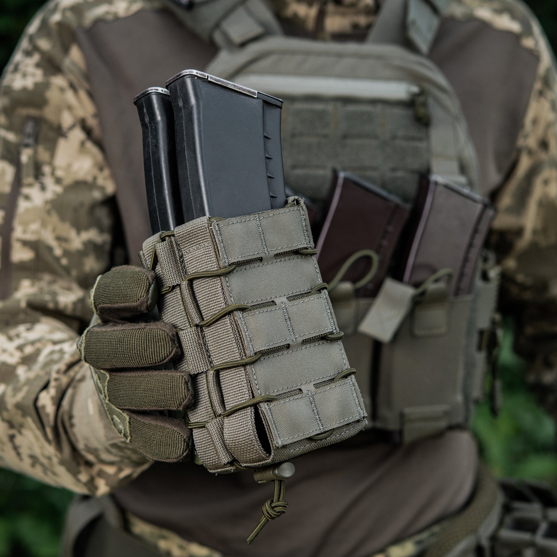 M-Tac підсумок для АК відкритий подвійний Laser Cut  Ranger Green