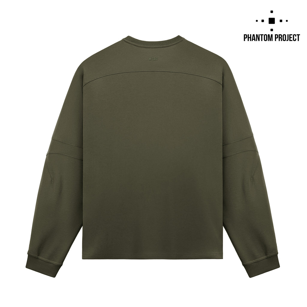 Phantom Project/M-Tac футболка Long Zipper combo Cotton Nylon Ranger Green