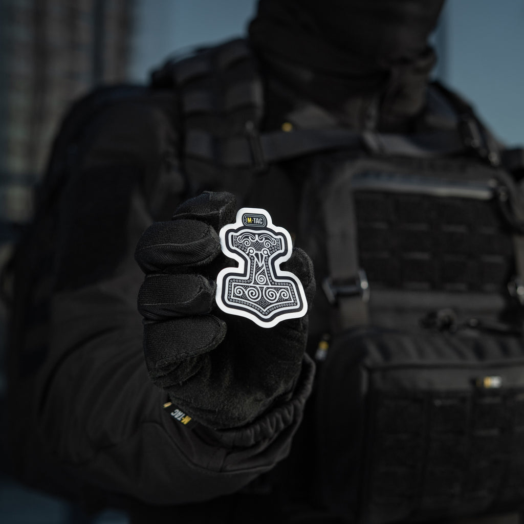M-Tac наклейка Mjölnir Small світловідбиваюча Black