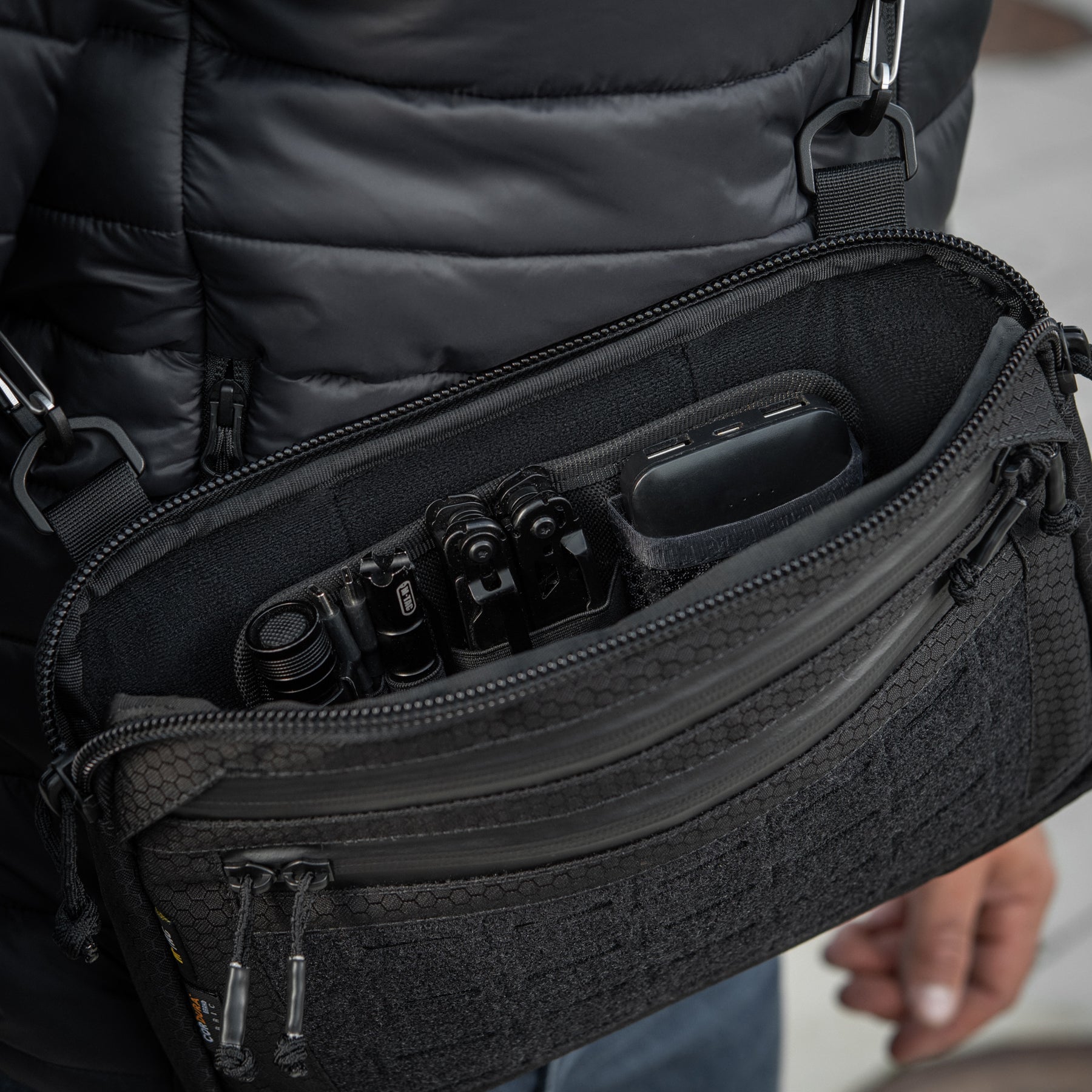 M-Tac сумка Admin Bag Medium Elite з липучкою Hex Black