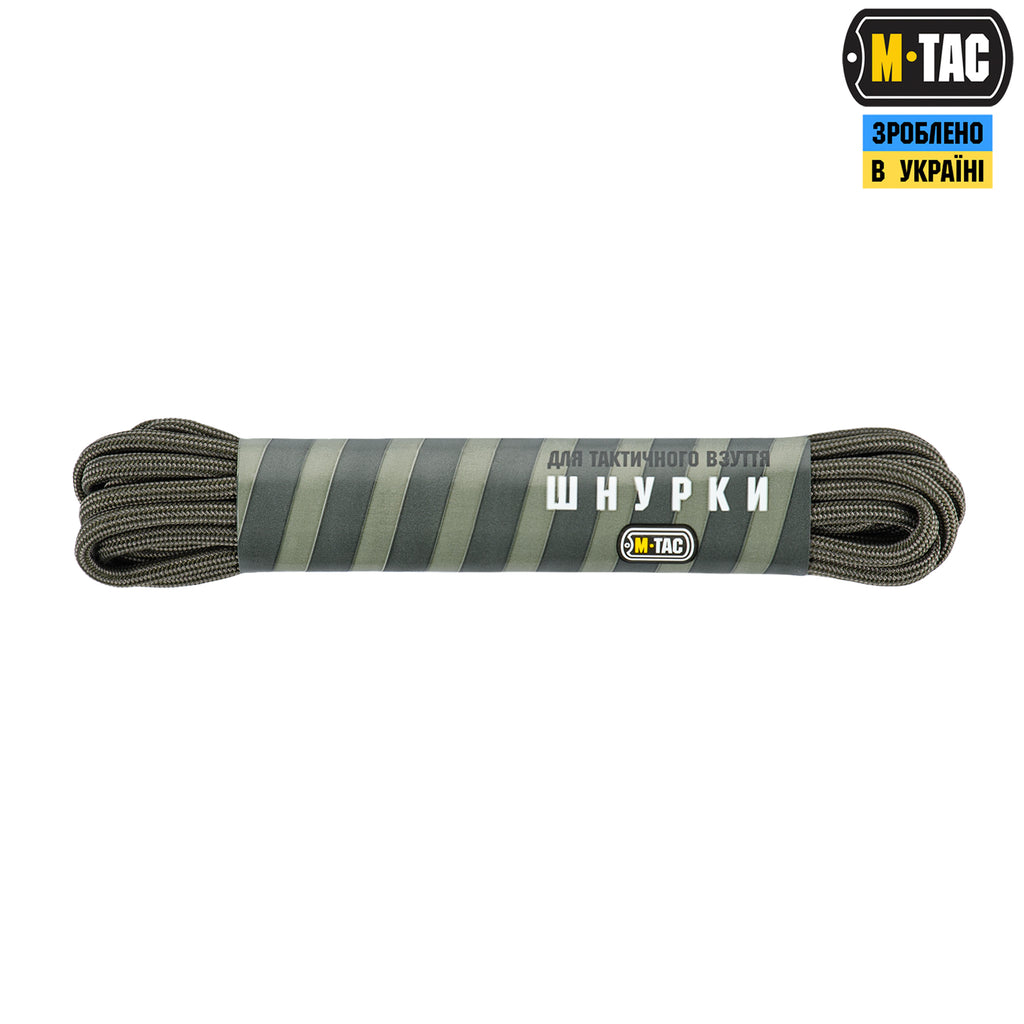 M-Tac шнурки паракорд OD Green Stripes тип.3 (135 СМ)