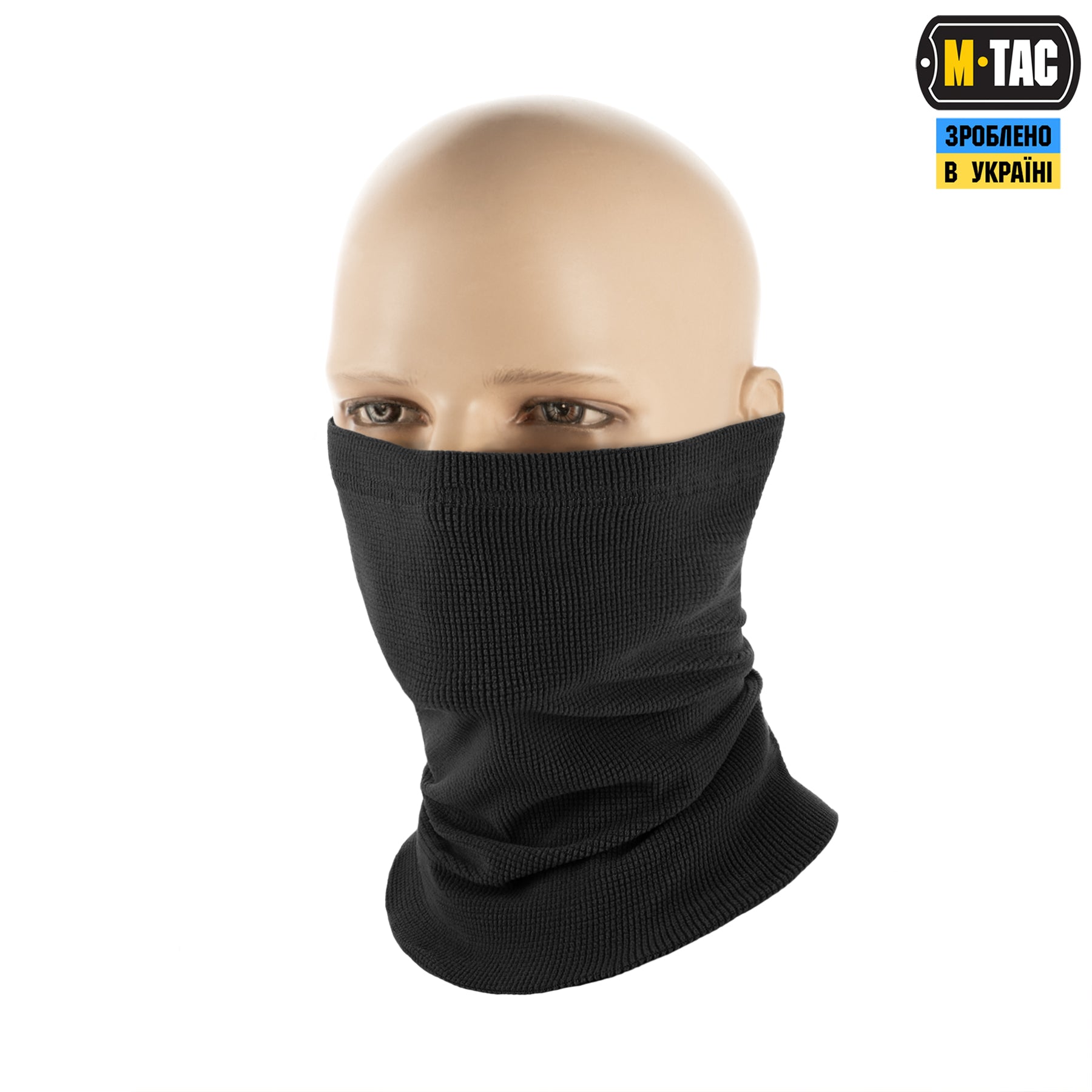 M-Tac шарф-труба довгий мікрофліс ріп-стоп Black