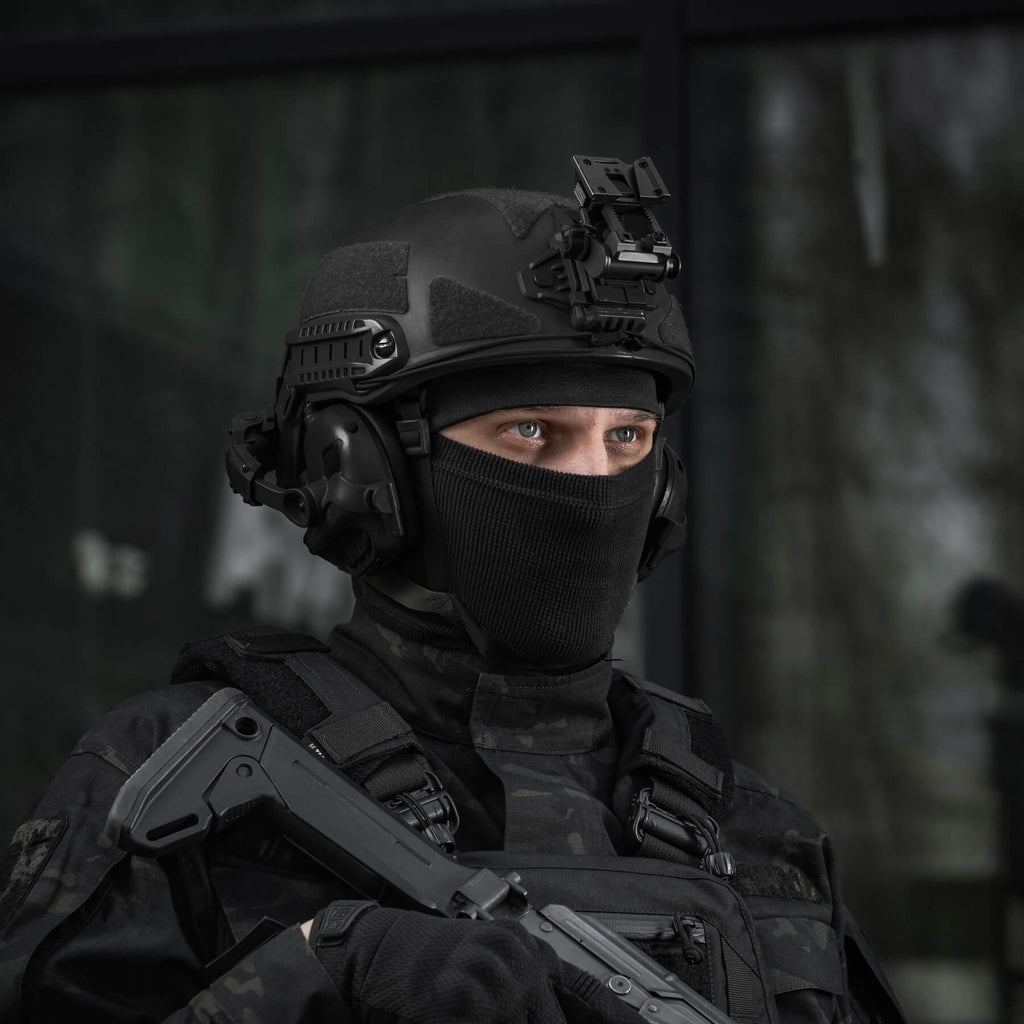 M-Tac шапка-підшоломник мікрофліс ріп-стоп Black