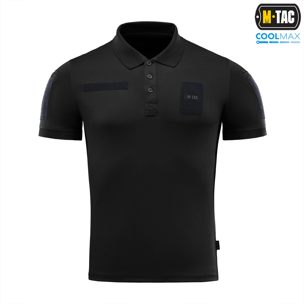 M-Tac поло Elite Tactical Coolmax Black/Dark Navy Blue