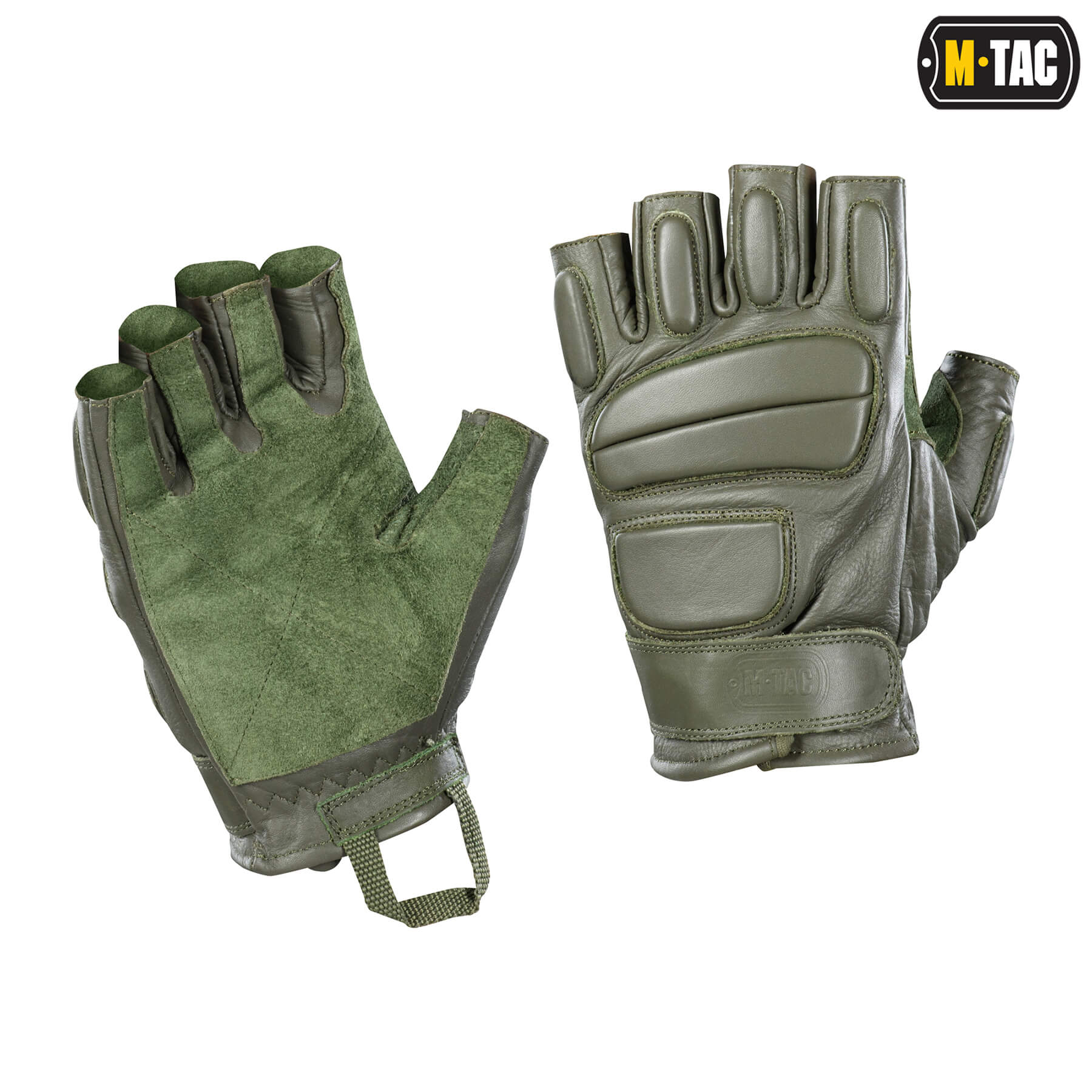 M-Tac рукавички безпалі шкіряні Assault Tactical Mk.1 Olive