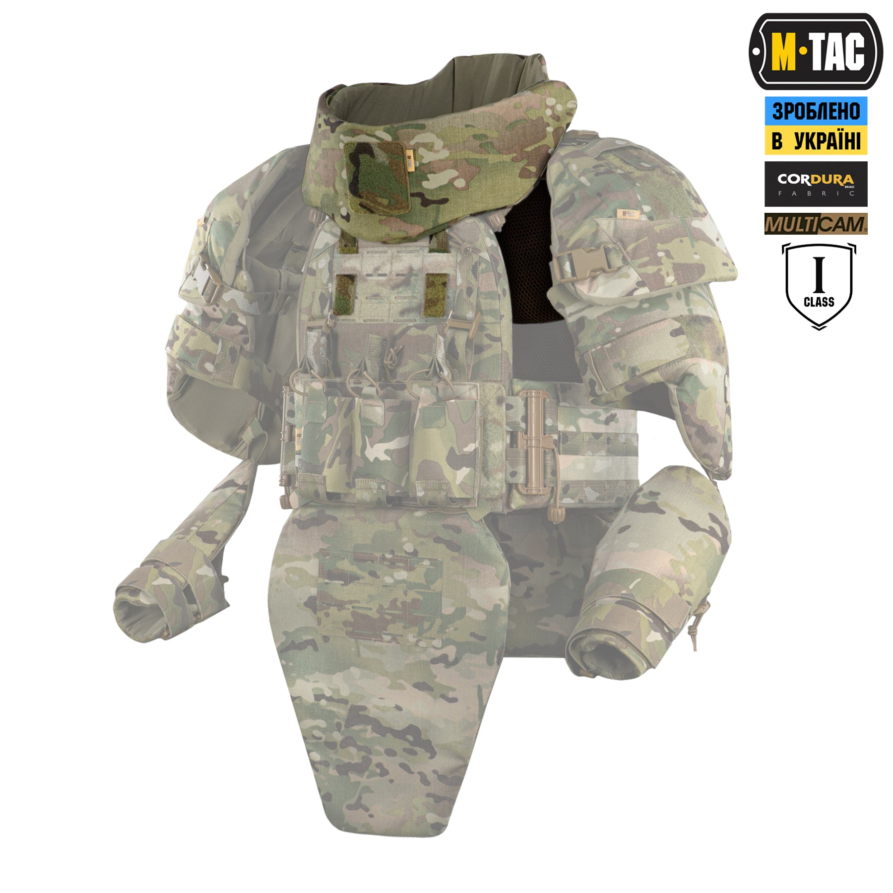 M-Tac Горжет сумісний з активними навушниками 1 клас захисту Elite Multicam