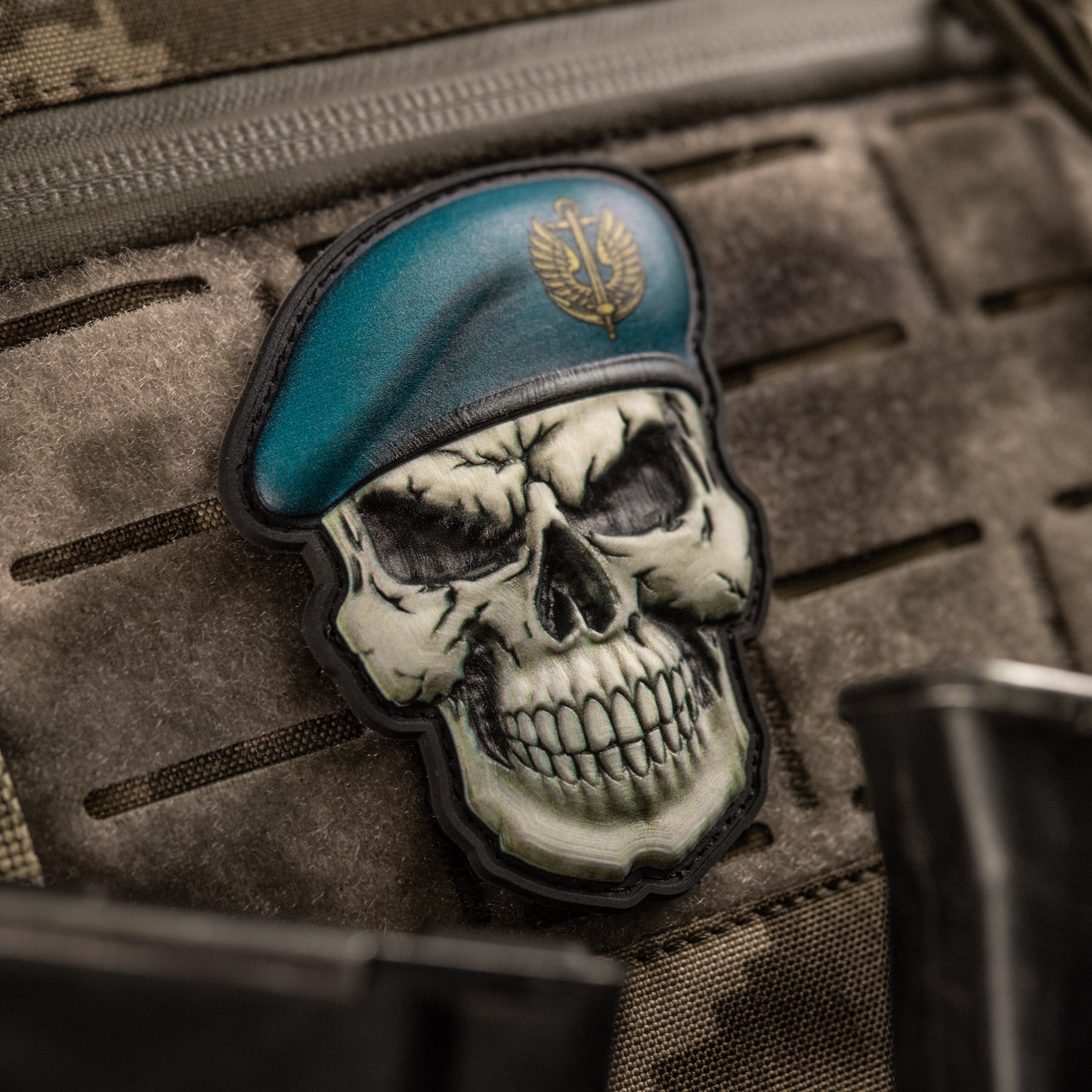 M-Tac нашивка Череп у береті (Морська піхота)
