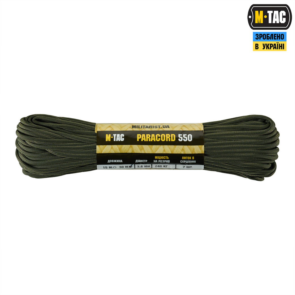 M-Tac паракорд 550 type III 30m Ranger Green