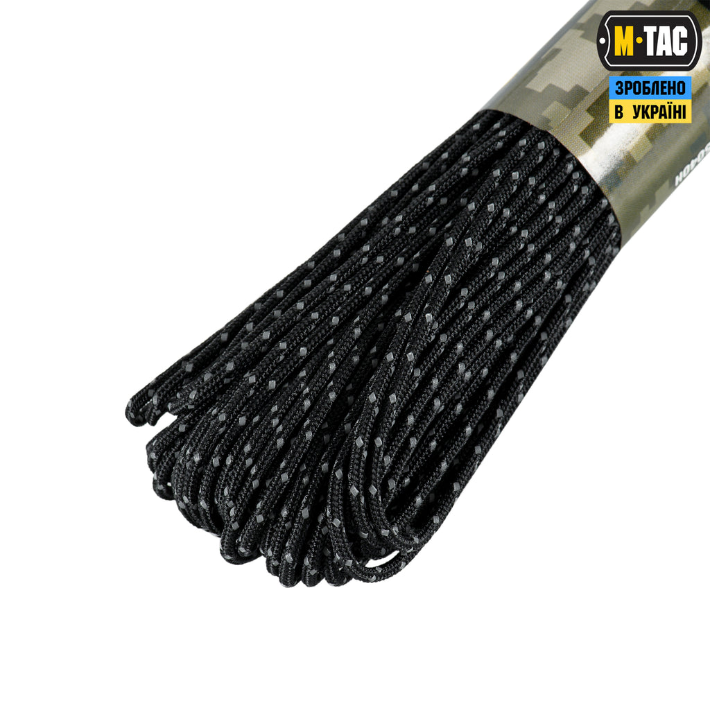 M-Tac паракорд Minicord Mil-Spec 30m Black Reflective