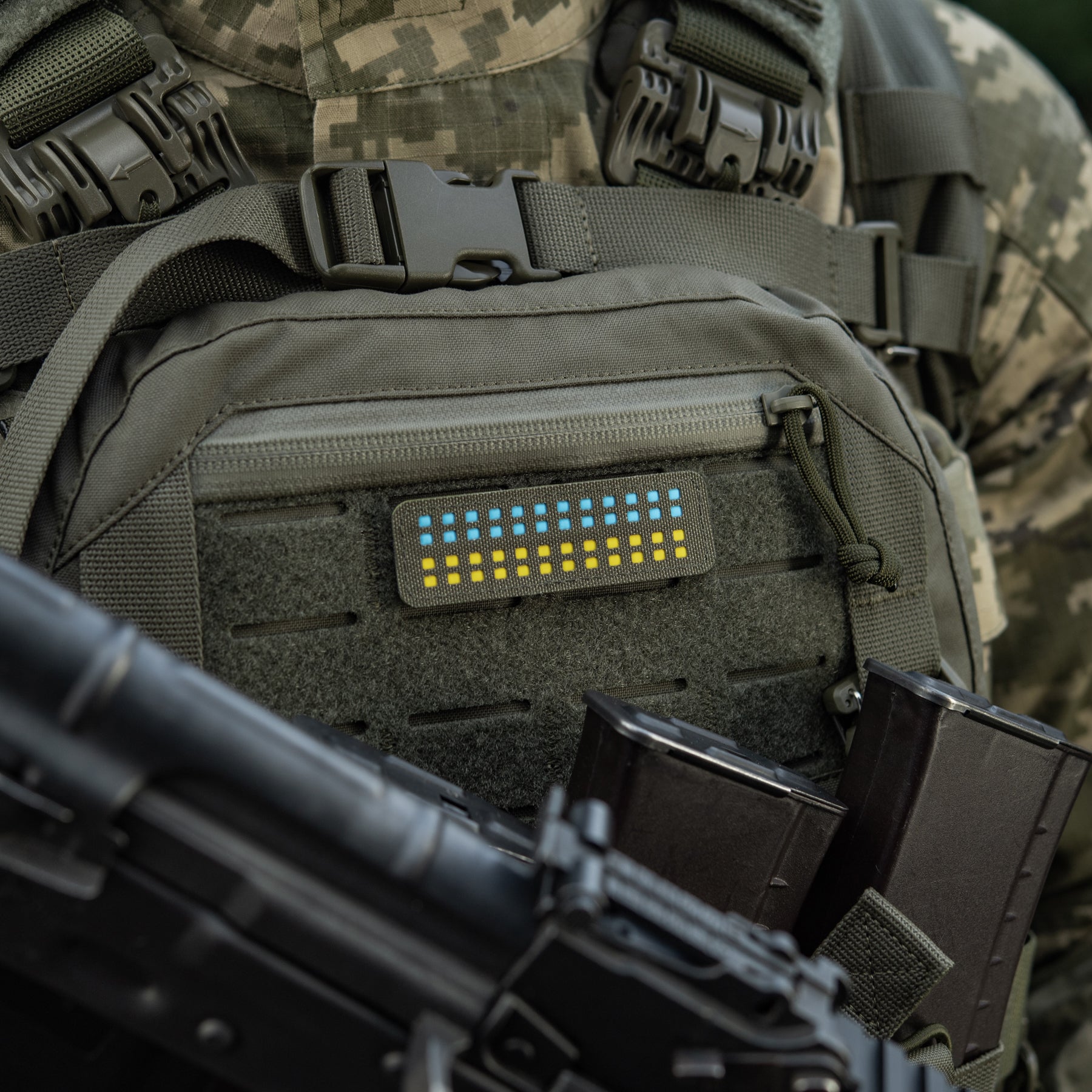M-Tac нашивка прапор України 25х80 Laser Cut Ranger Green/Yellow/Blue/GID