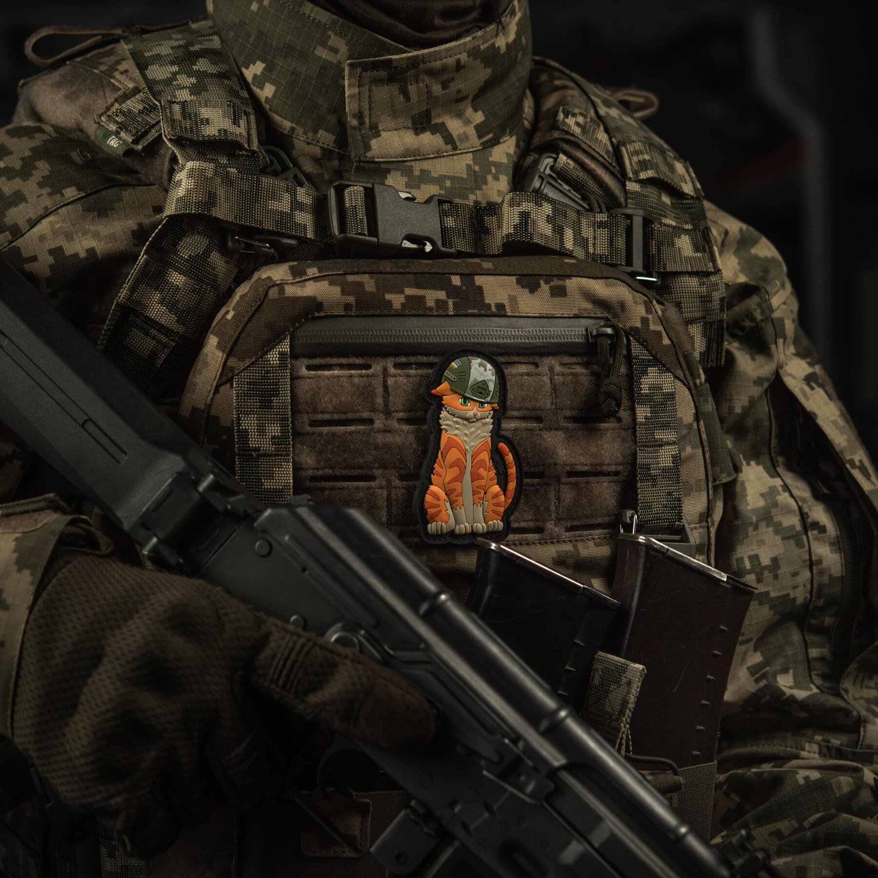 M-Tac нашивка Orange Cat PVC Black