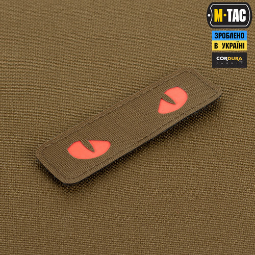 M-Tac нашивка Cat Eyes Laser Cut Coyote/Red/GID