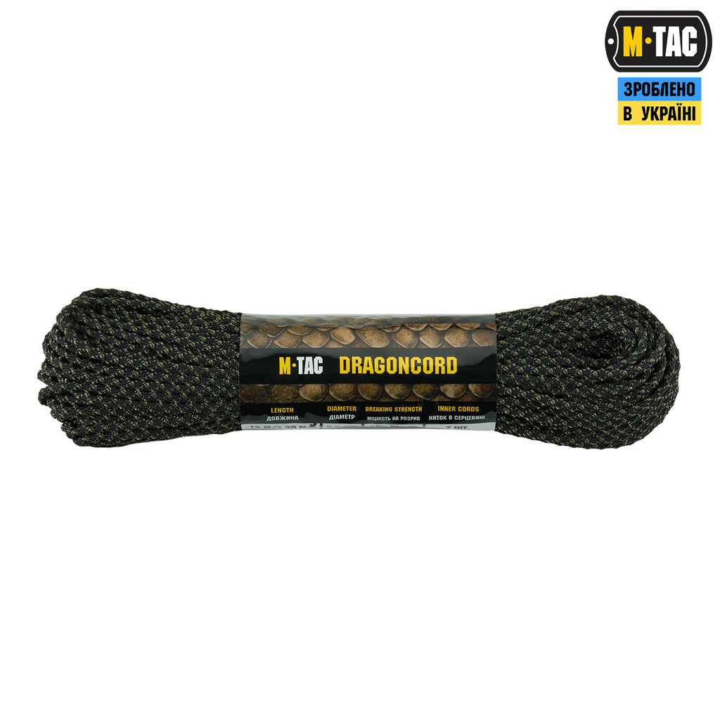M-Tac паракорд Dragon Cord 30m Black/Ranger Green