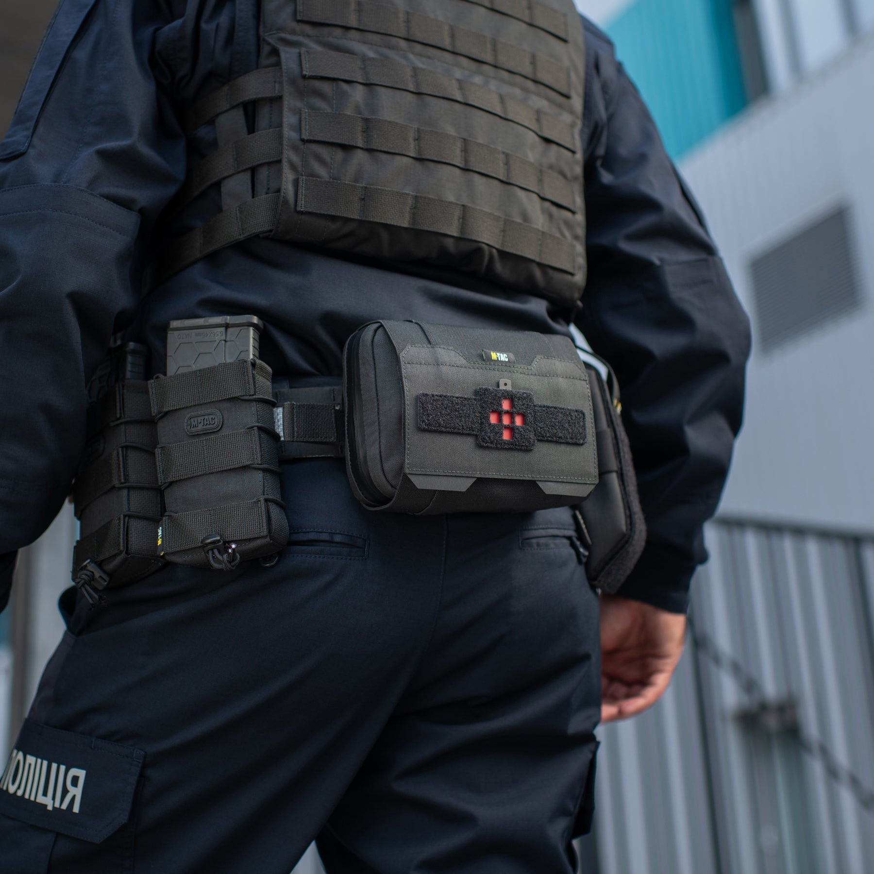 M-Tac підсумок медичний горизонтальний Large Elite Black