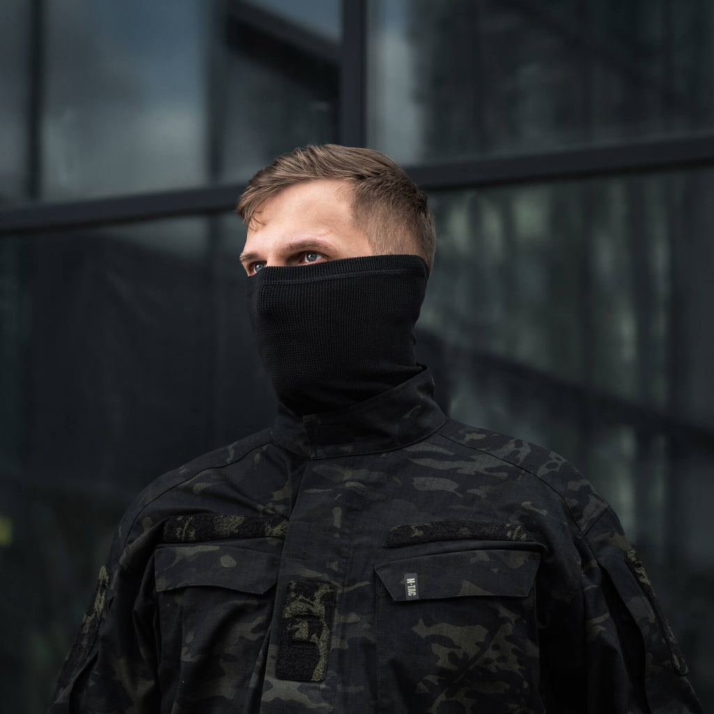 M-Tac шарф-труба довгий мікрофліс ріп-стоп Black