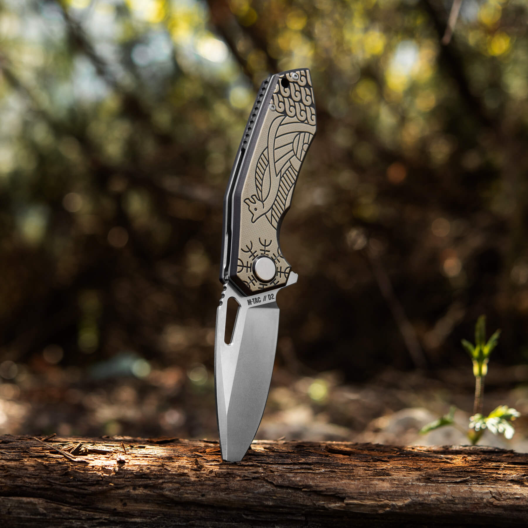 M-Tac ніж складний Type 12 Scandinavian Stonewash Black/Sand
