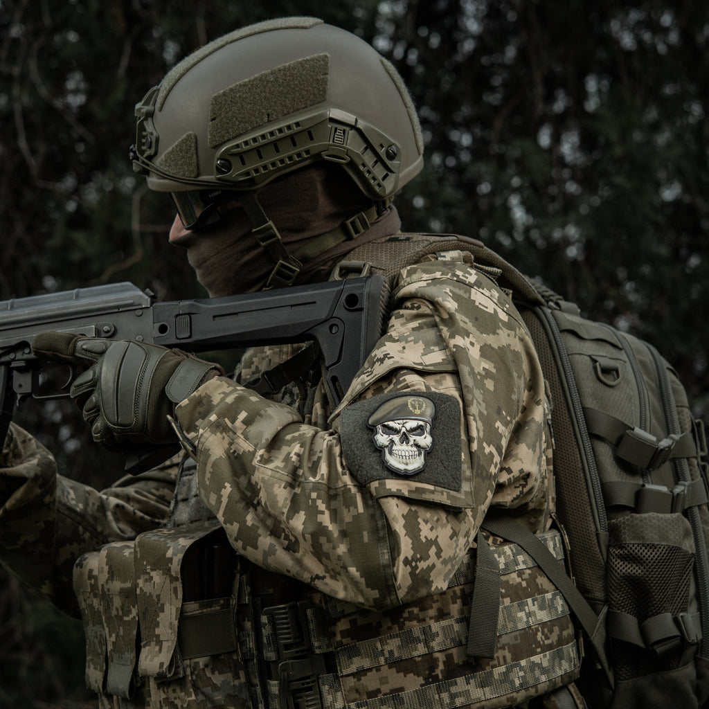 M-Tac нашивка Череп у береті (Контррозвідка)