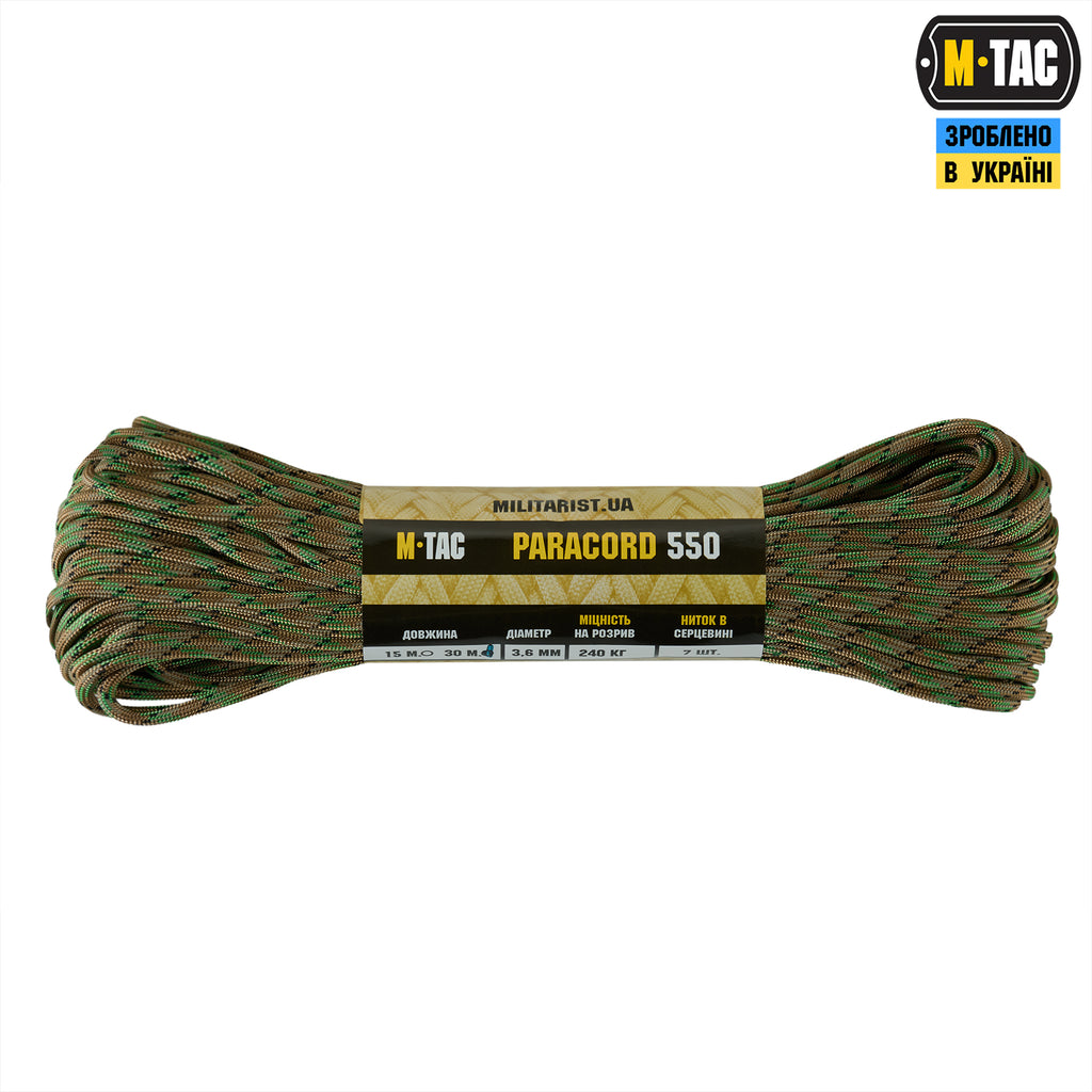 M-Tac паракорд 550 type III Tropic Camo 30м