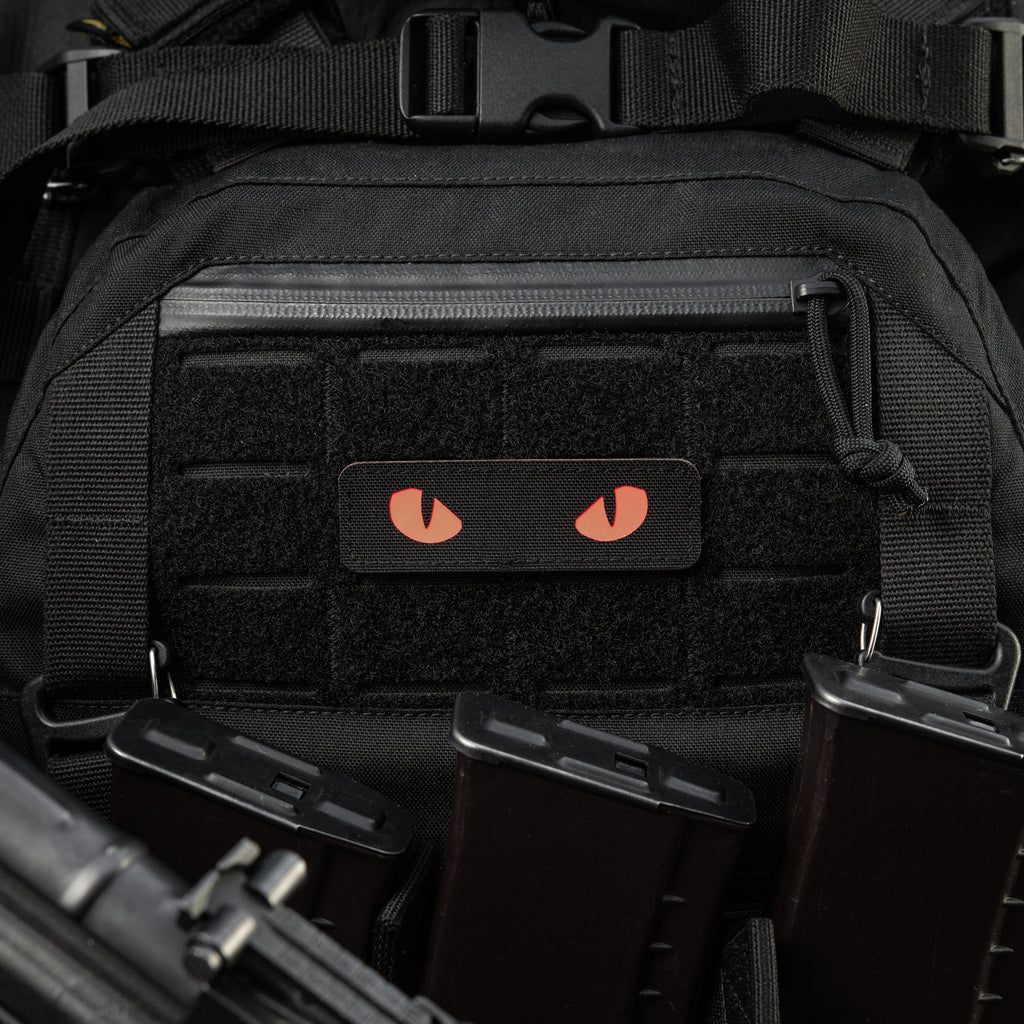 M-Tac нашивка Cat Eyes Laser Cut Black/Red/GID