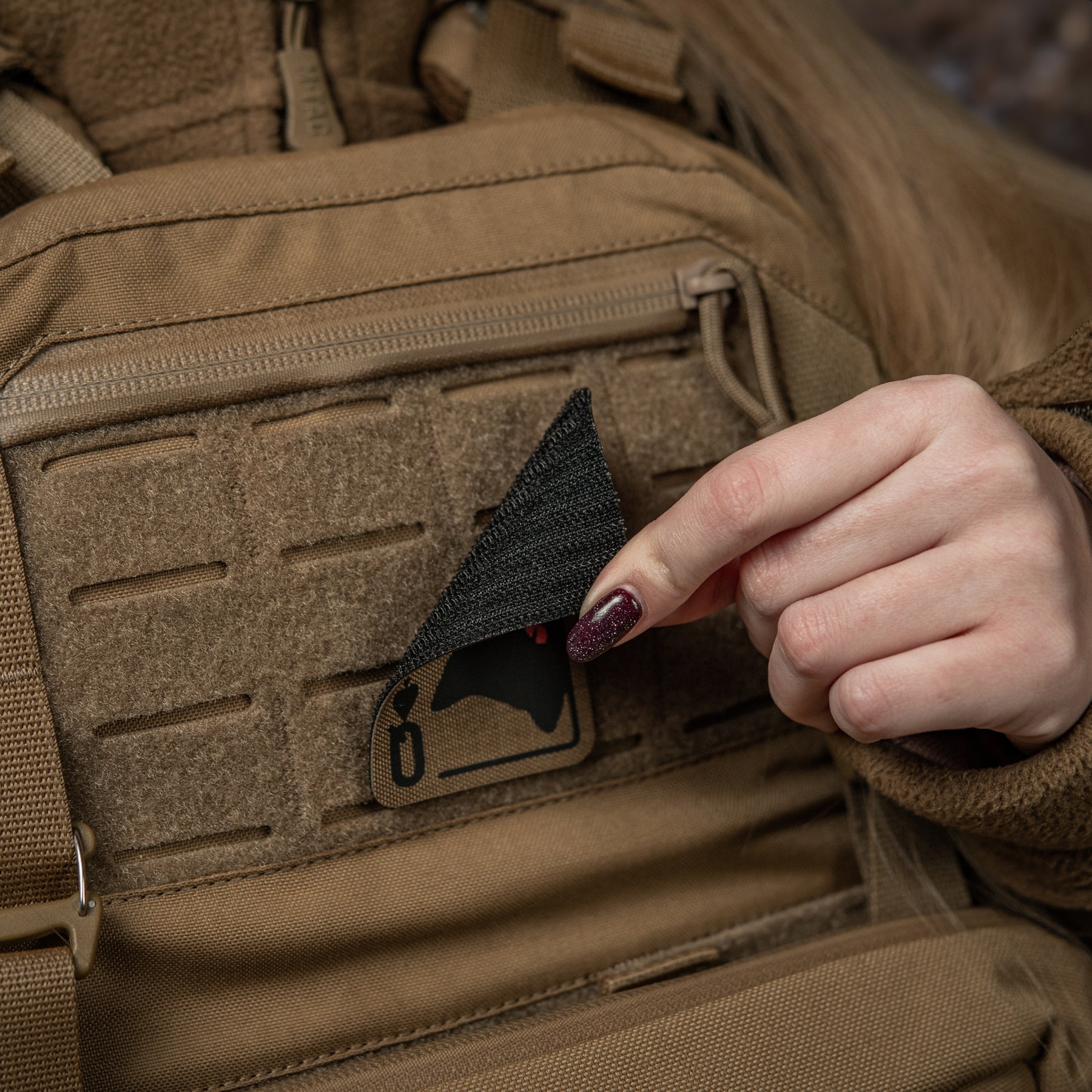 M-Tac нашивка Queen of spades Coyote/Black