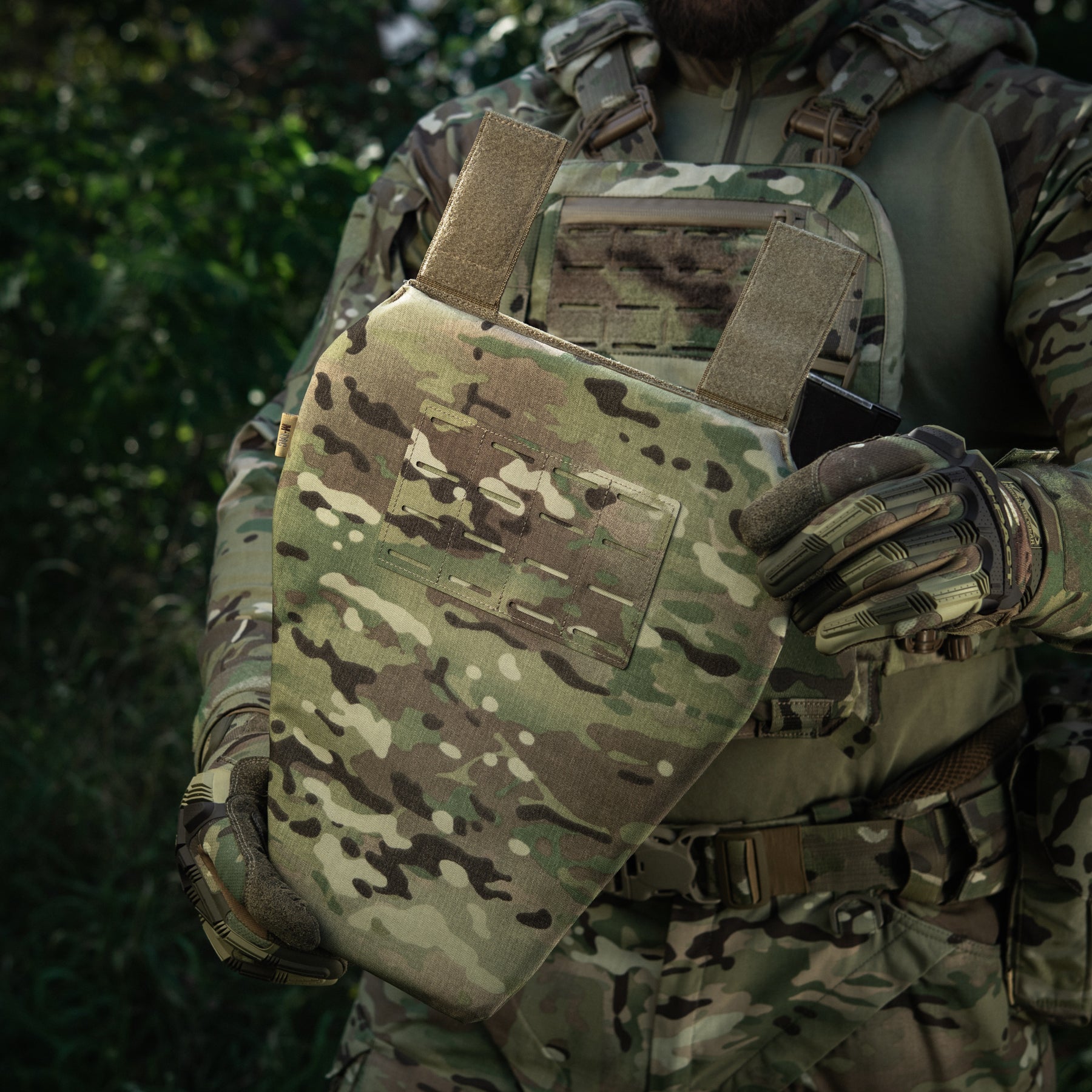 M-Tac фартух протиуламковий з балістичним пакетом 2 клас (BRONYX) Laser Cut XL Multicam
