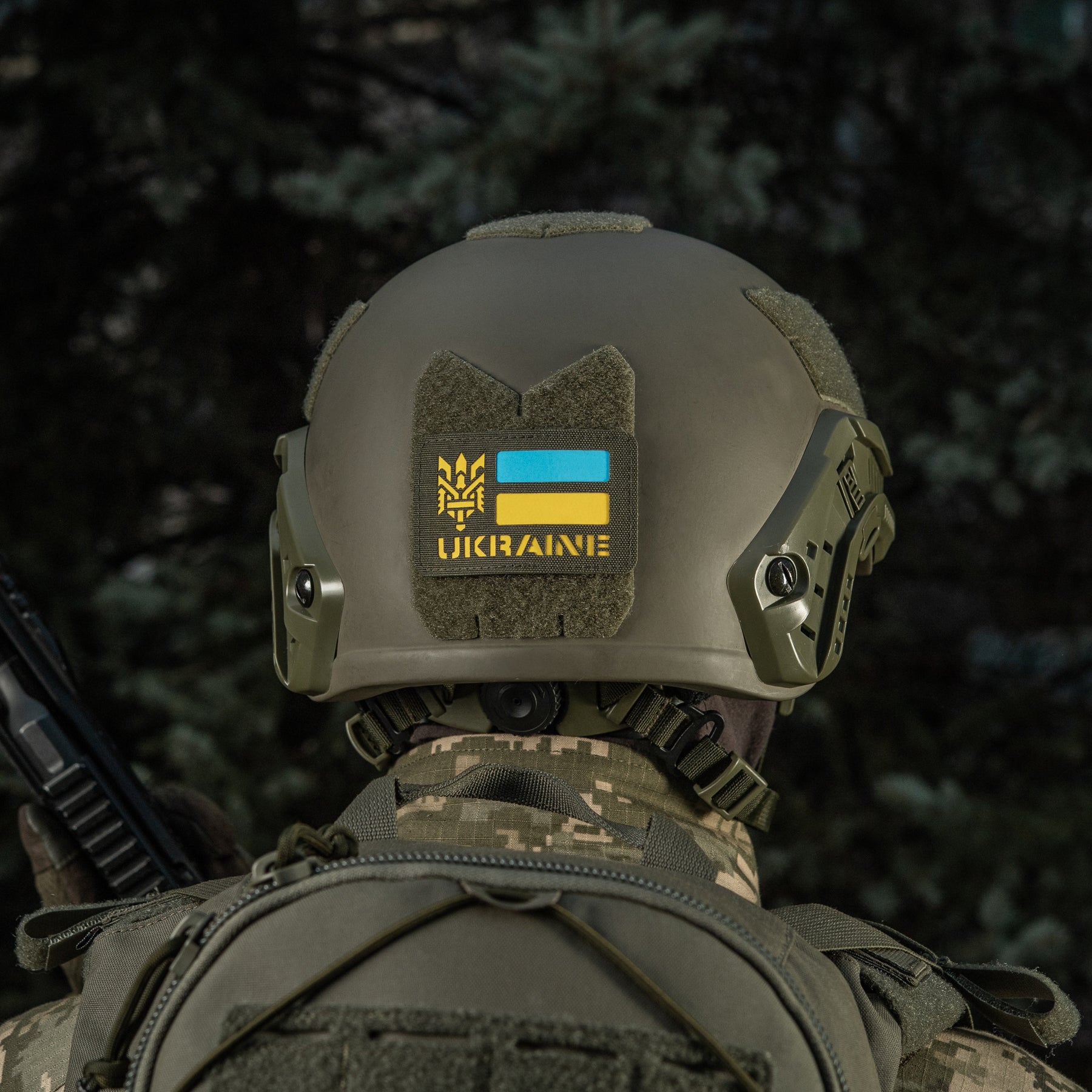 M-Tac нашивка Ukraine (с Тризубом) Laser Cut Ranger Green/Yellow/Blue/GID