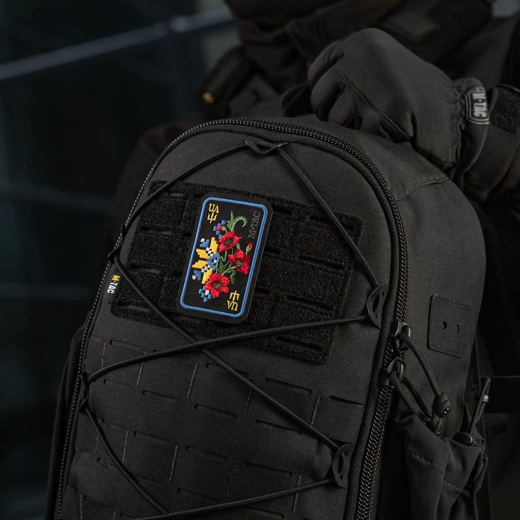 M-Tac нашивка Орнамент Мак (вишивка) Black/Yellow/Blue