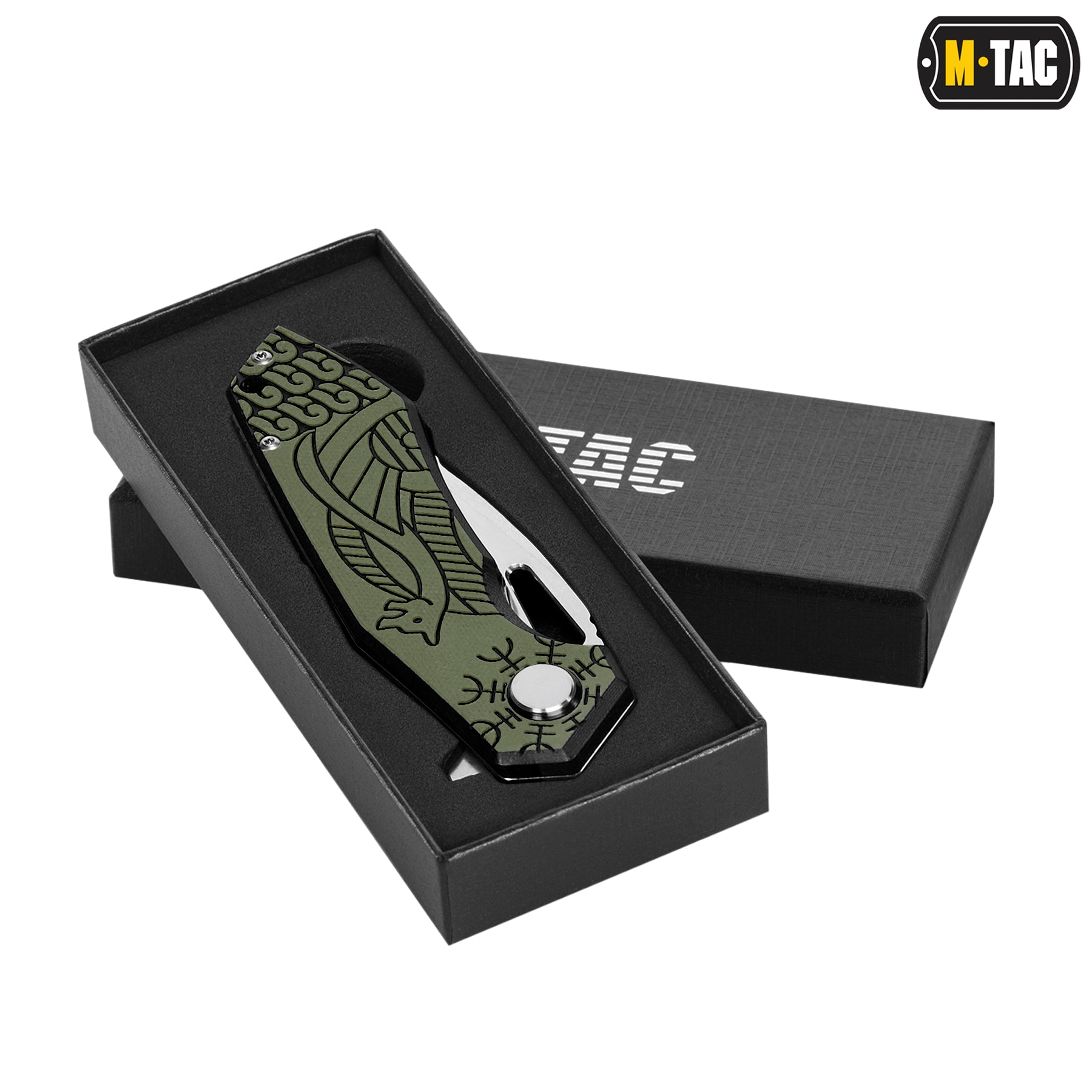 M-Tac ніж складний Type 12 Scandinavian Stonewash Black/Olive