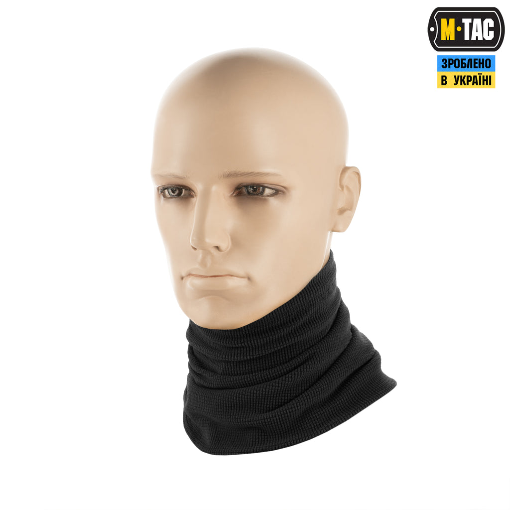 M-Tac шарф-труба довгий мікрофліс ріп-стоп Black