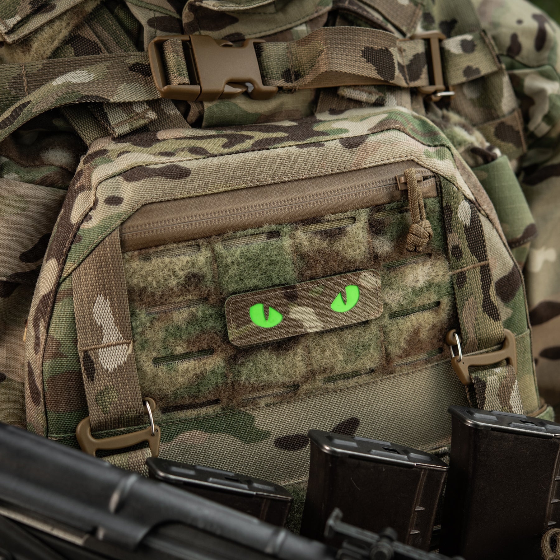 M-Tac нашивка Cat Eyes Laser Cut Multicam/Green/GID