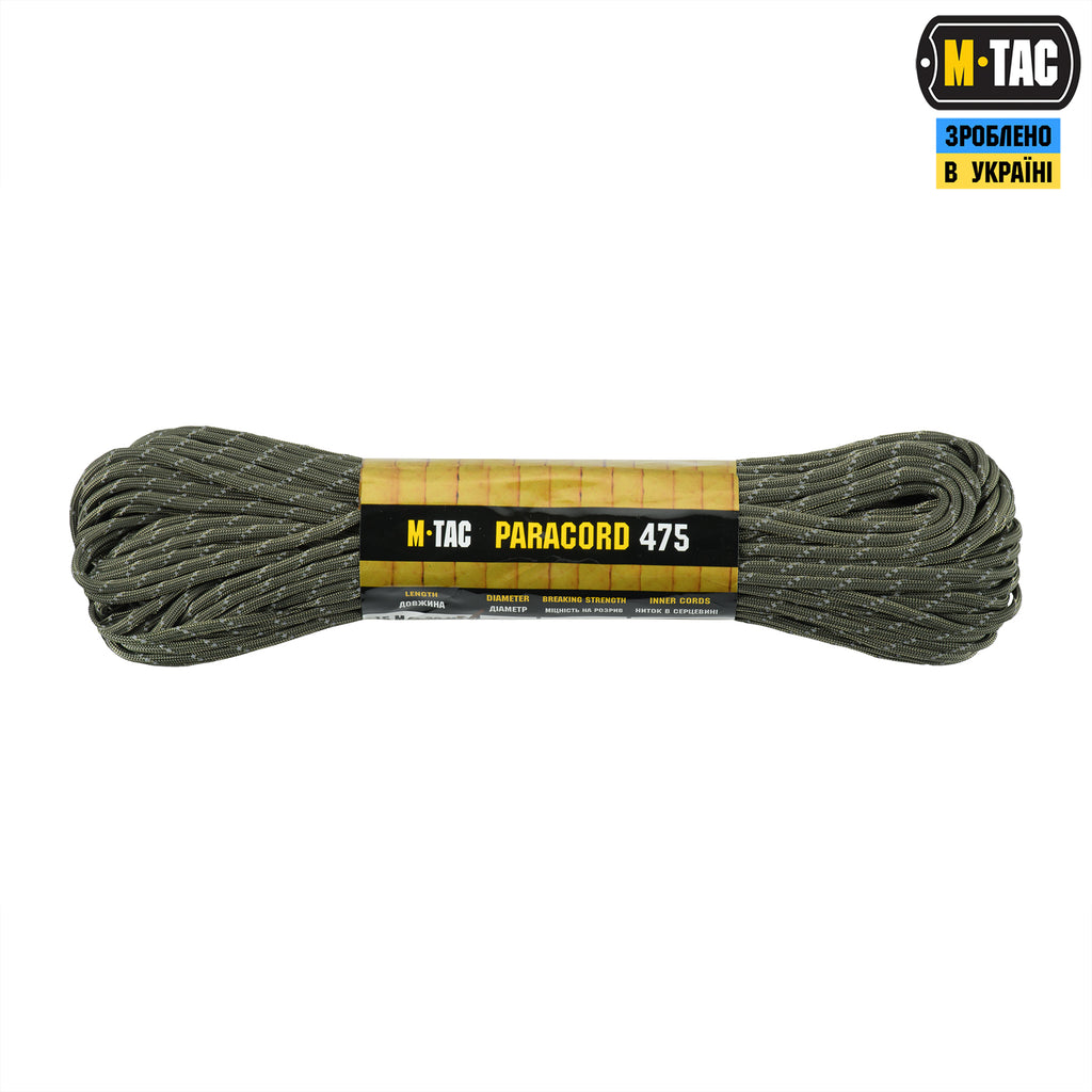 M-Tac паракорд 475 Ranger Green Reflective 30м