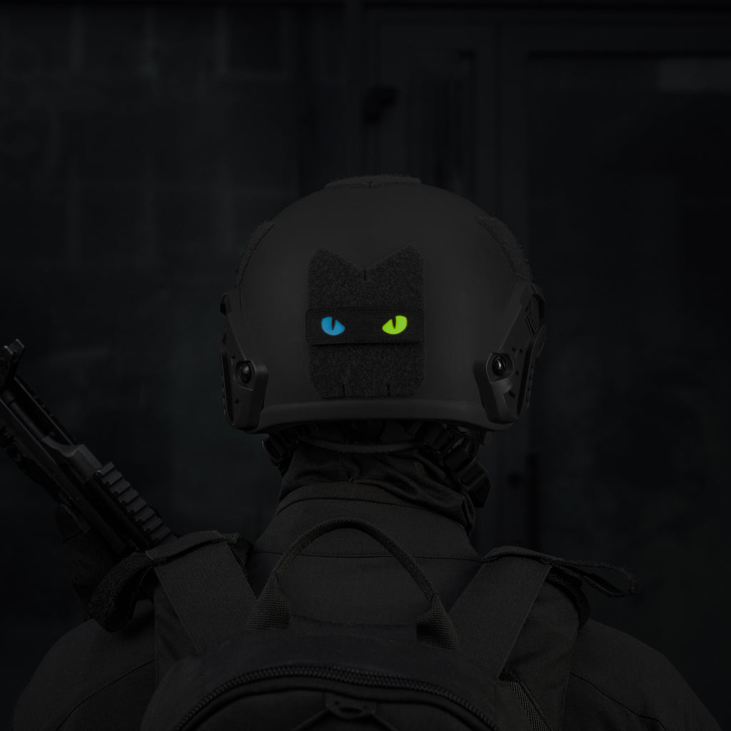 M-Tac нашивка Cat Eyes Laser Cut Black/Yellow/Blue/GID