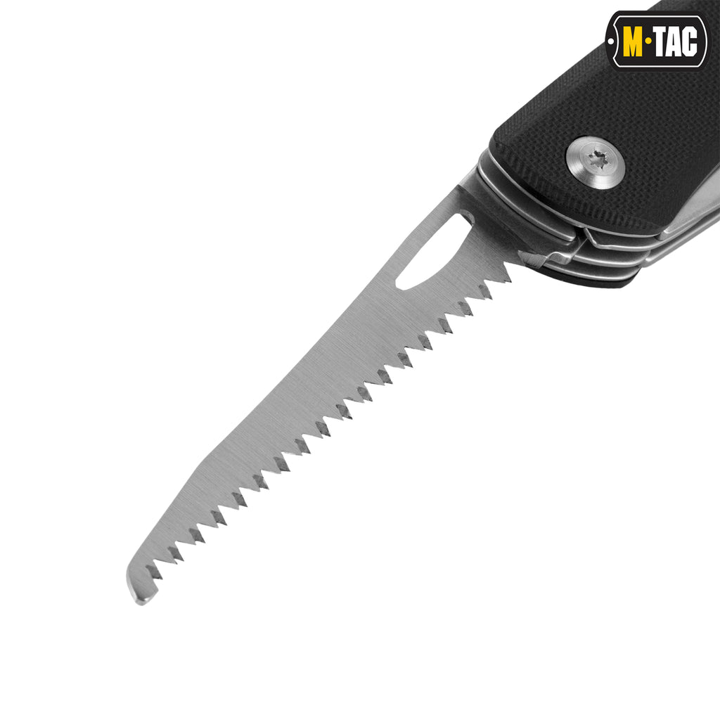 M-Tac ніж складаний Type 9 (6 інструментів) Black/Steel