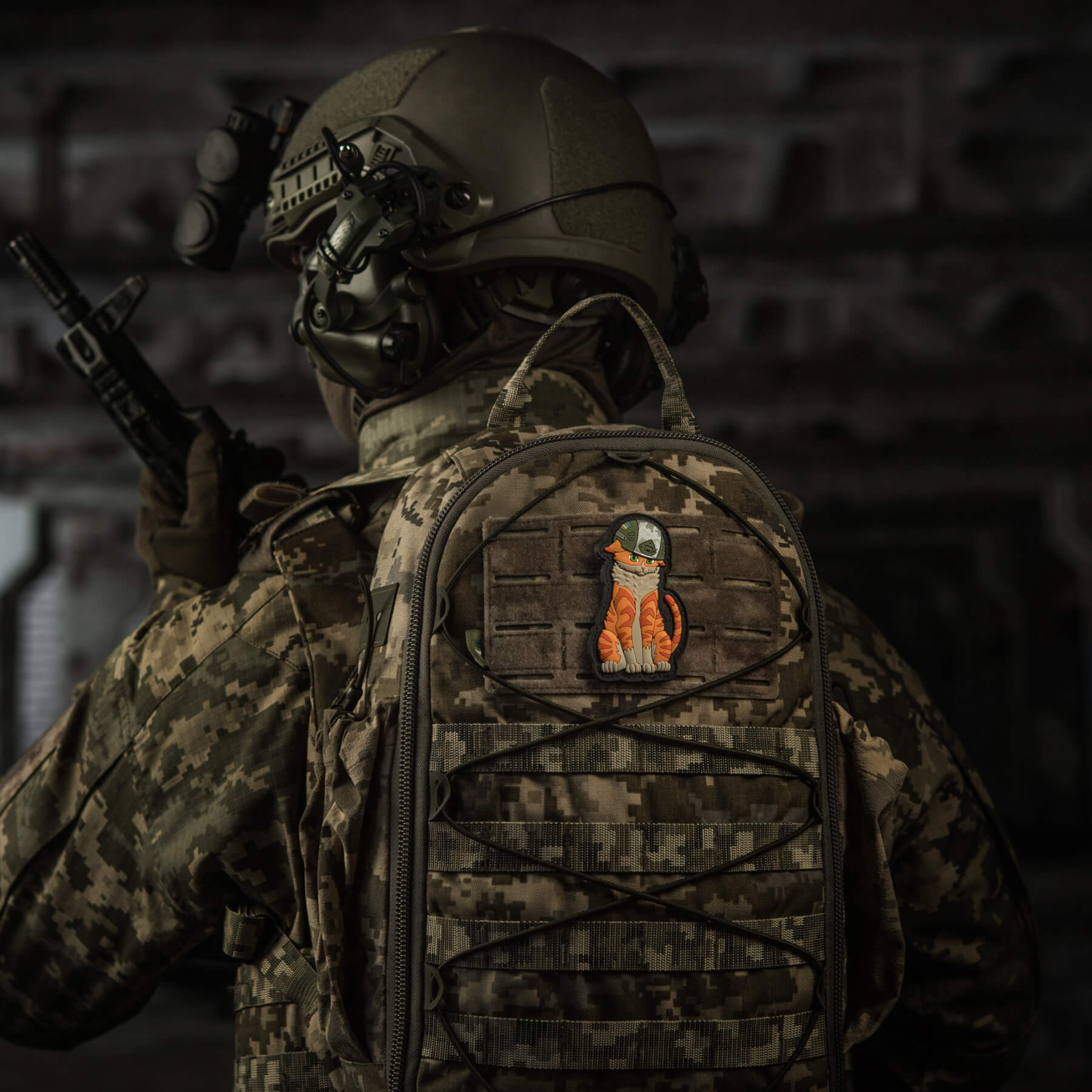 M-Tac нашивка Orange Cat PVC Black
