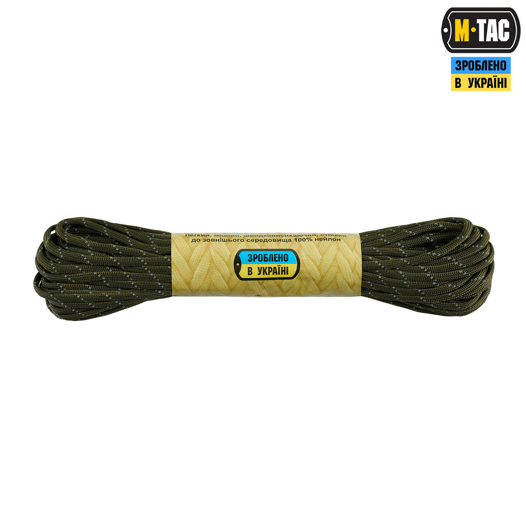 M-Tac паракорд 550 type III 15m OD Green Reflective