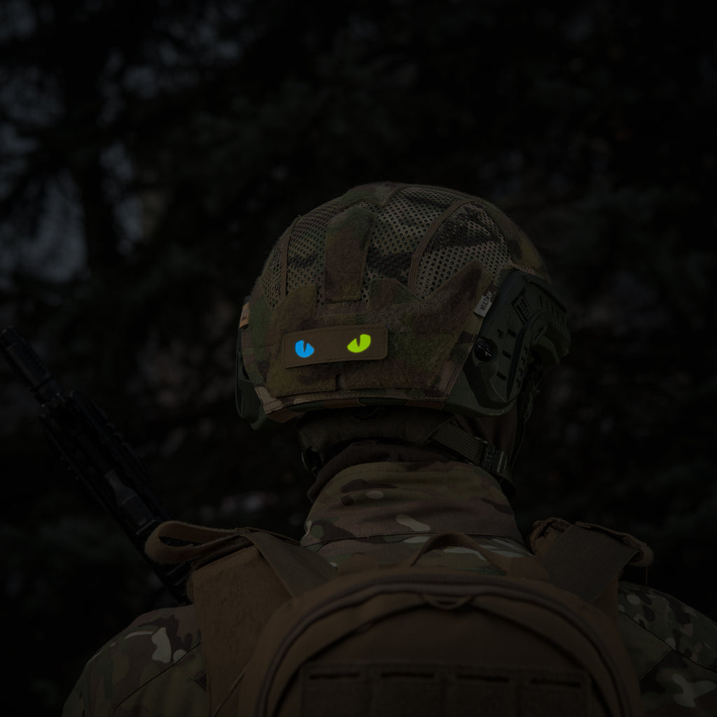 M-Tac нашивка Cat Eyes Laser Cut Coyote/Yellow/Blue/GID