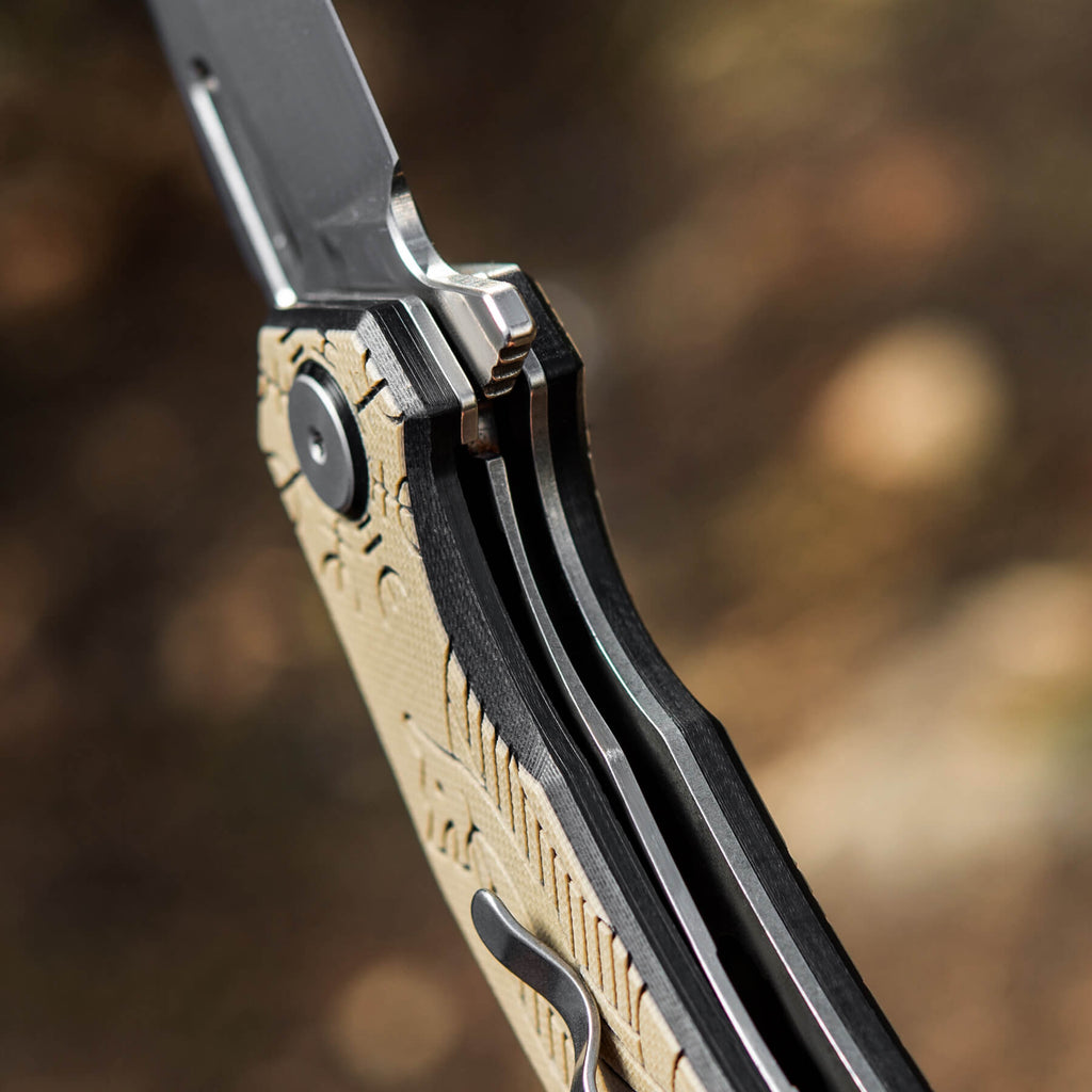 M-Tac ніж складний Type 12 Scandinavian Stonewash Black/Sand