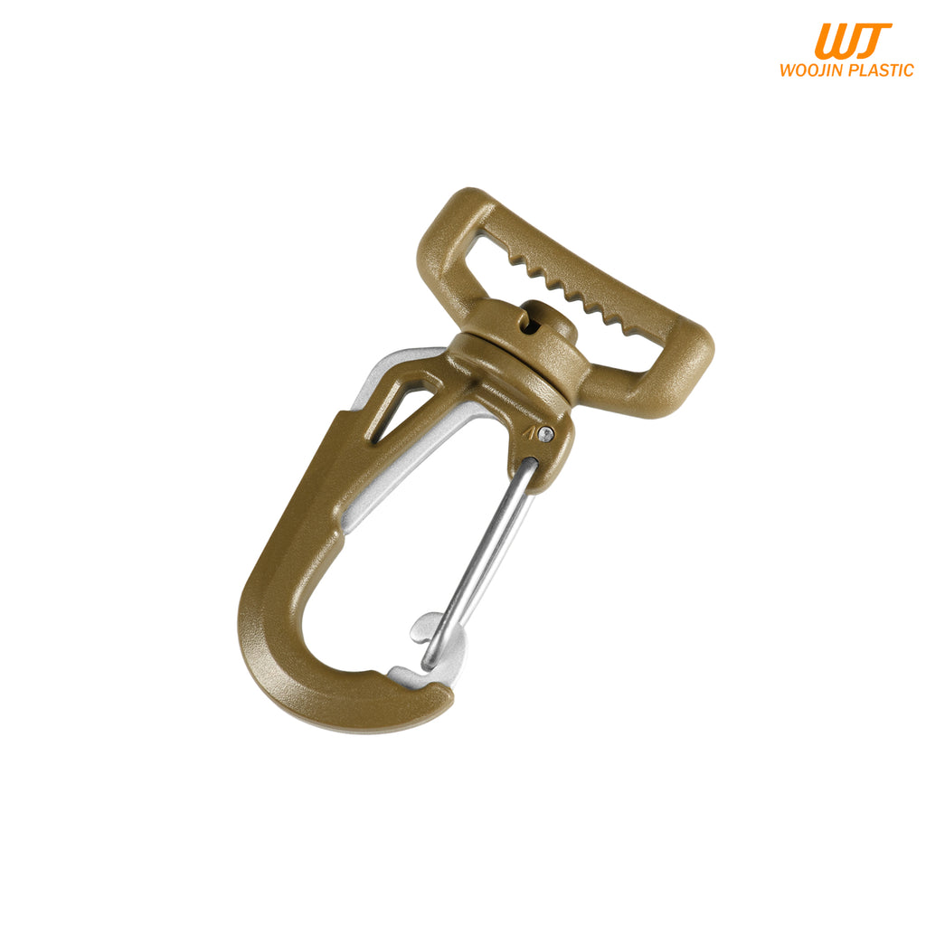 Woojin Plastic карабін Ultra Metal Hook 25mm Coyote