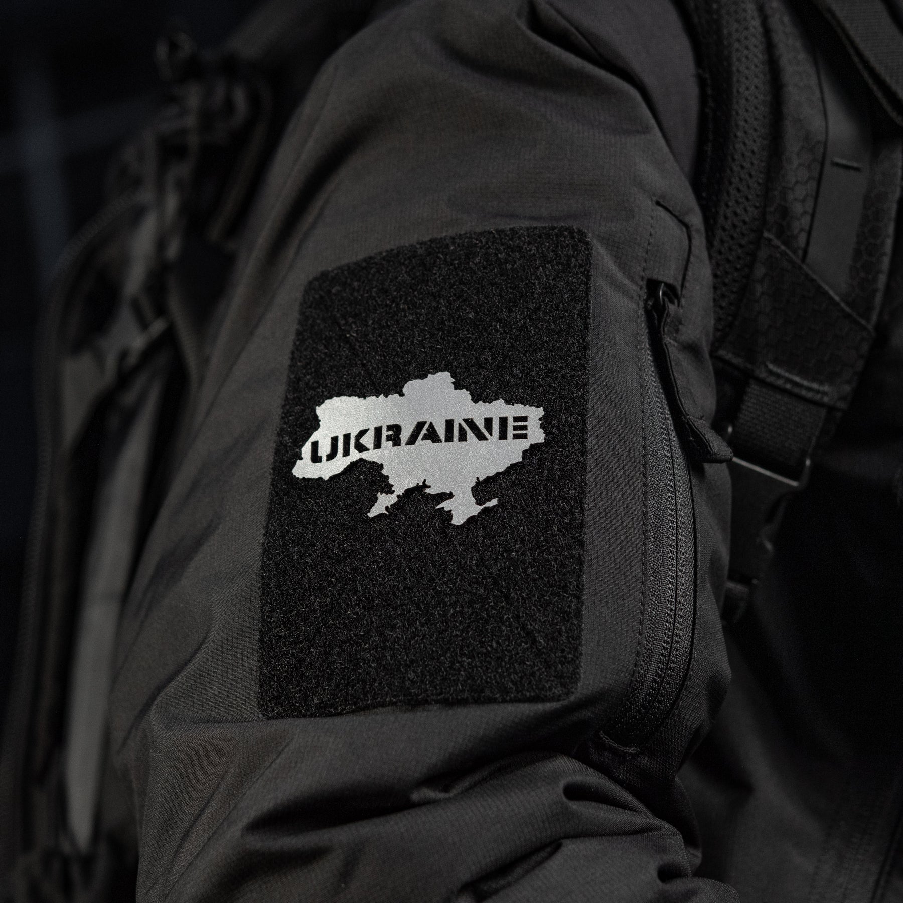 M-Tac нашивка Ukraine (контур) скрізна Laser Cut світловідбиваюча