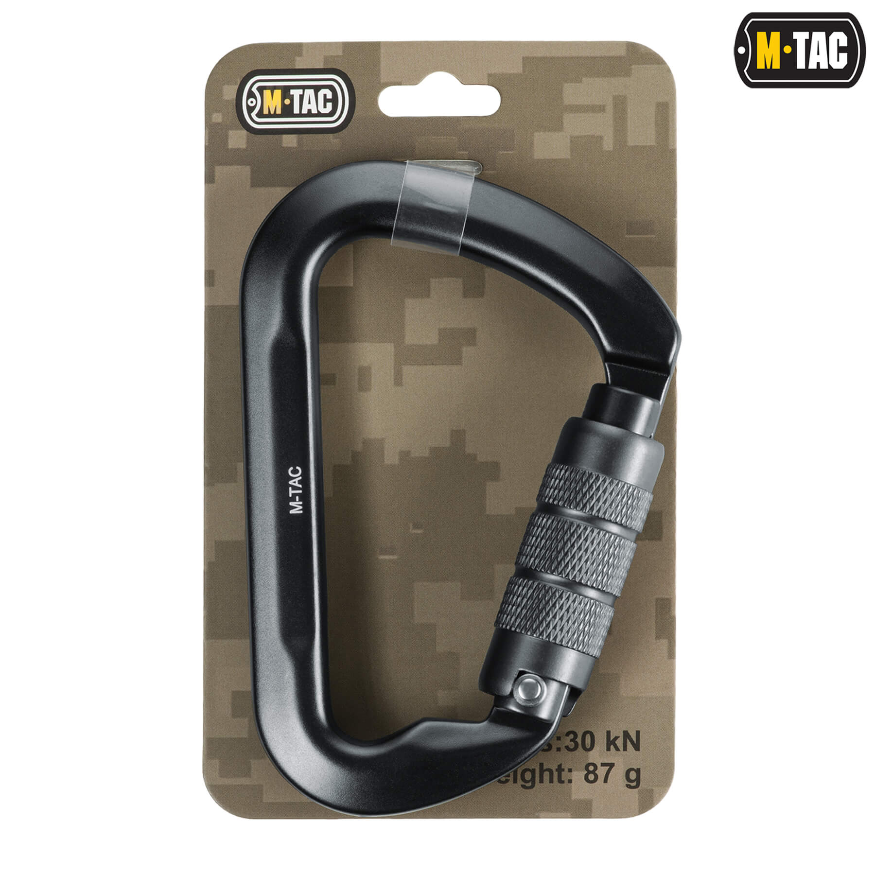 M-Tac карабін 10 см с байонетною муфтою Keylock Grey