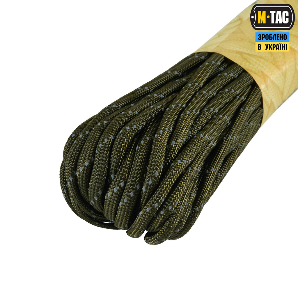 M-Tac паракорд 550 type III 15m OD Green Reflective