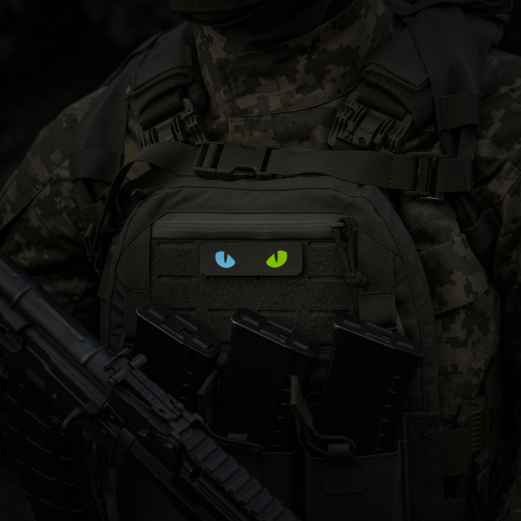 M-Tac нашивка Cat Eyes Laser Cut Ranger Green/Yellow/Blue/GID