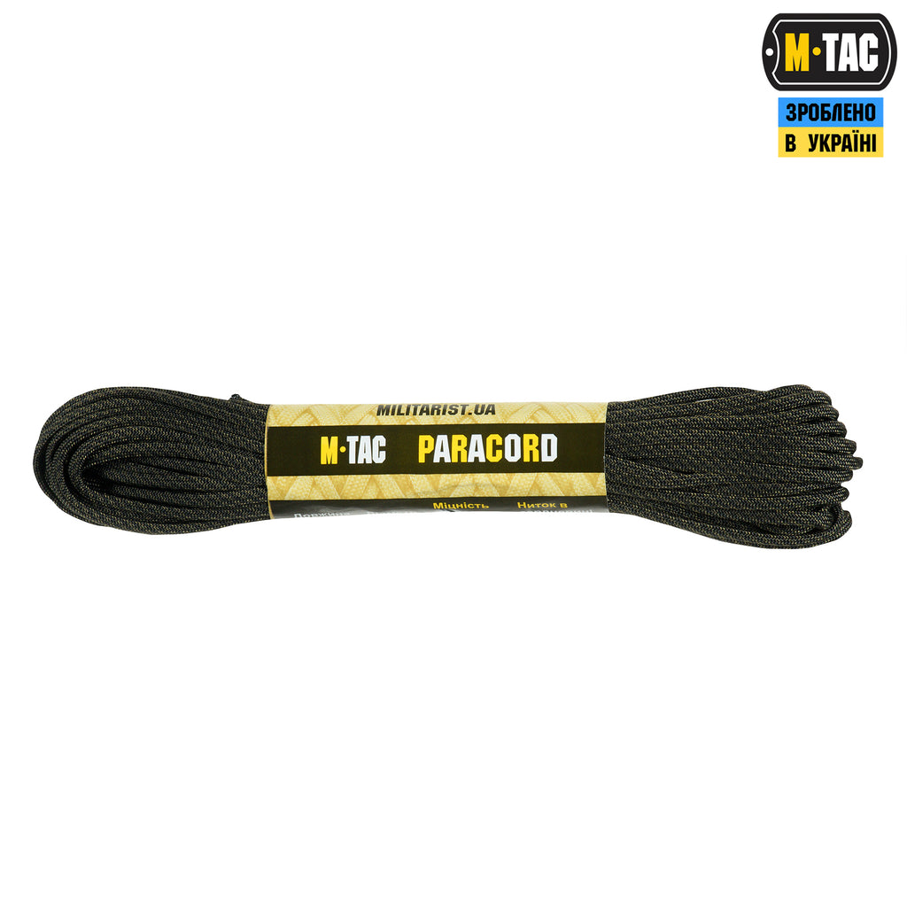 M-Tac паракорд 550 type III Black/Green Stairs 15м