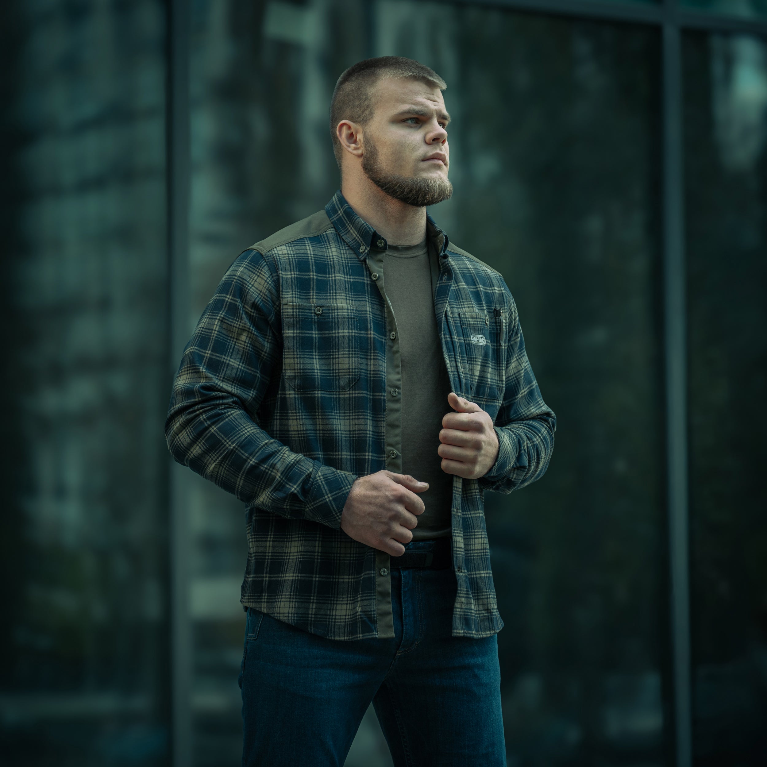 M-Tac сорочка Redneck Shirt Olive/Navy Blue