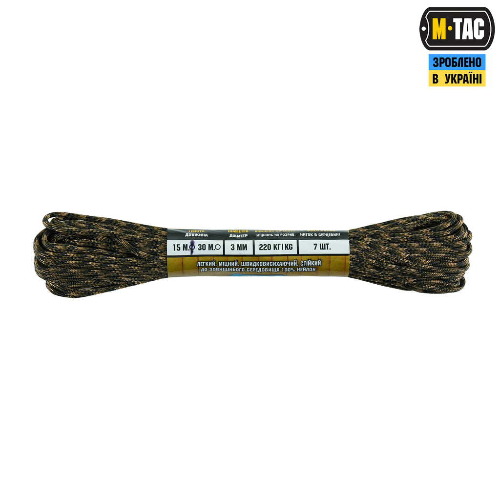 M-Tac паракорд 475 15m Woodland Marpat