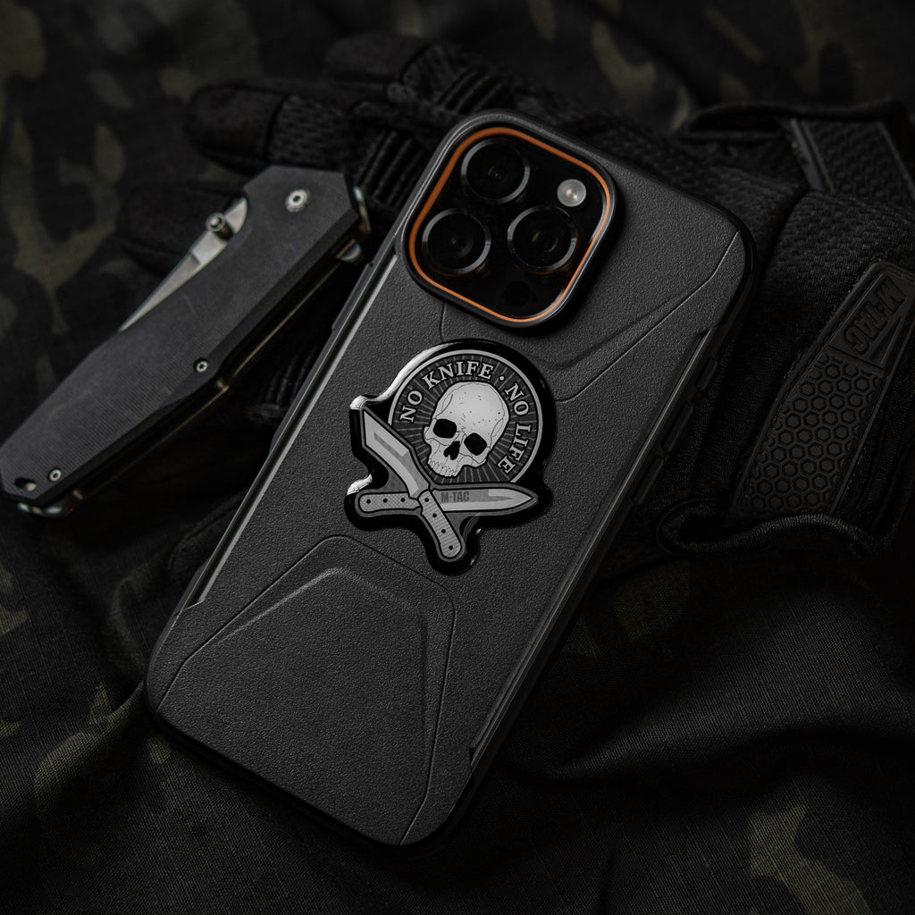 M-Tac наклейка обємна No Knife - No Life