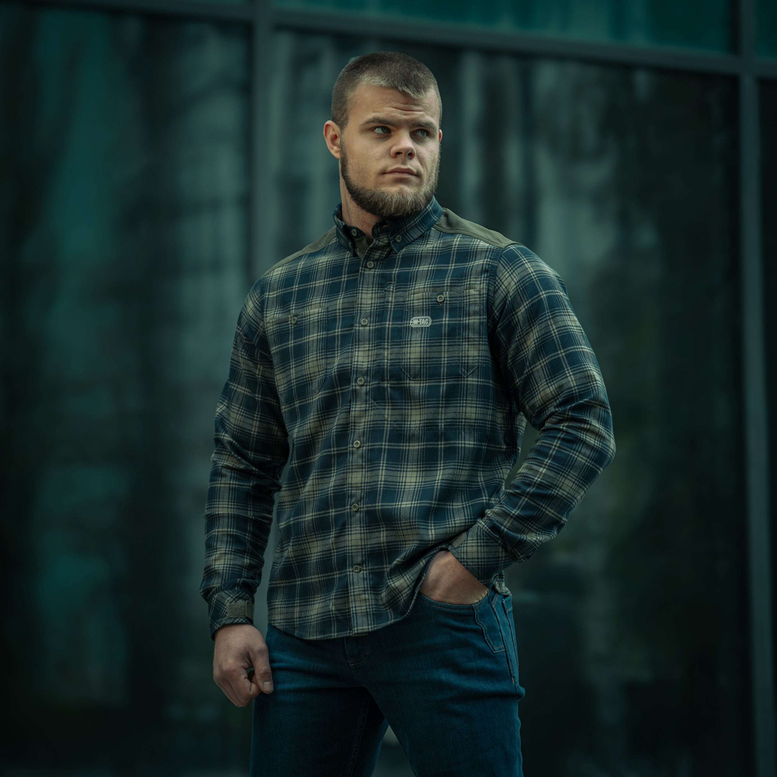M-Tac сорочка Redneck Shirt Olive/Navy Blue