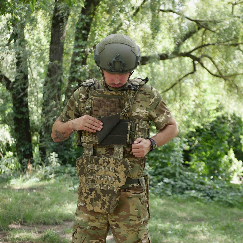 Захист паху (напашник-фартух) Kiborg з балістичним захистом Militex 2 клас Піксель