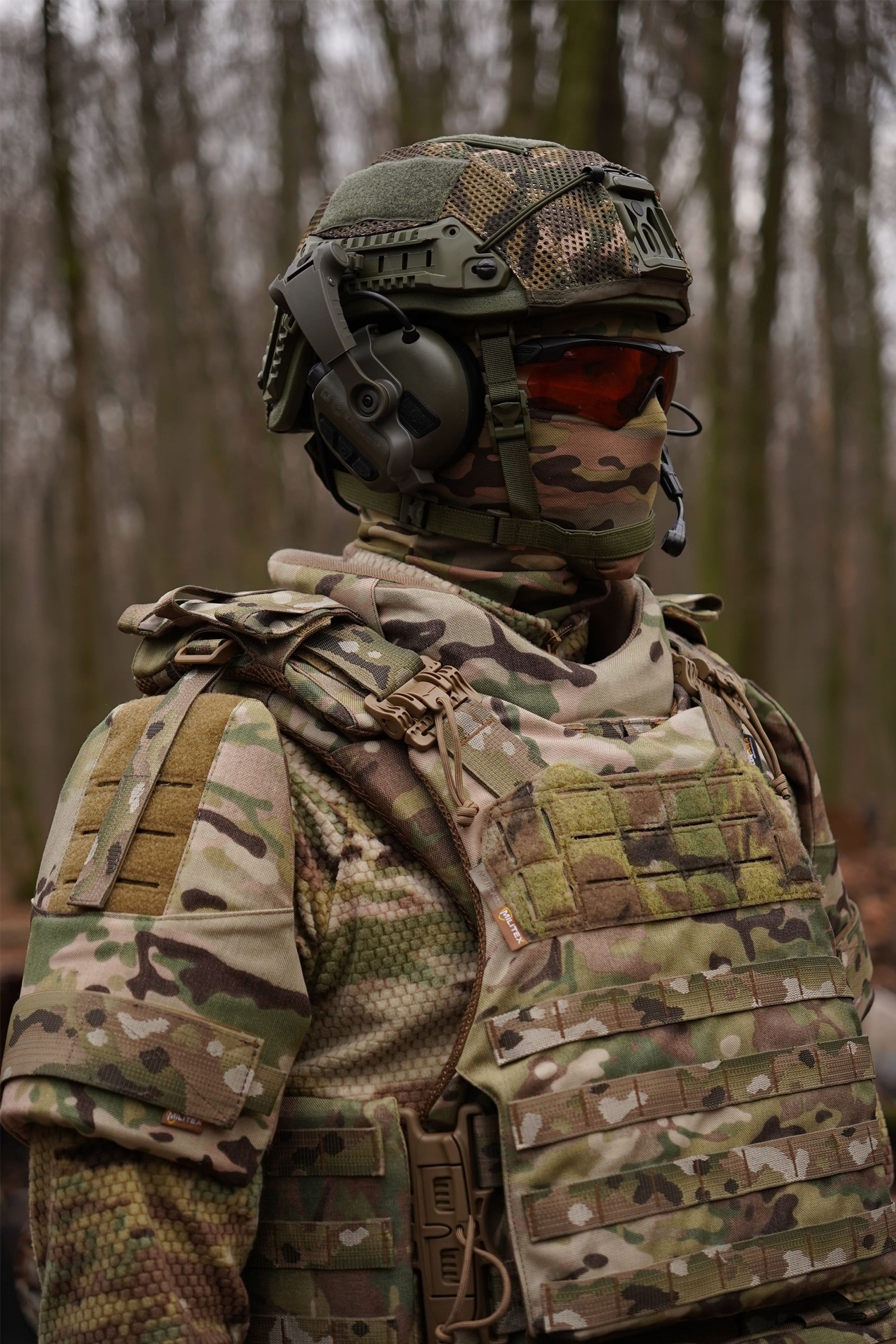 Захист шиї mod. 1 з балістичним захистом 2 клас Militex cordura USA Мультикам